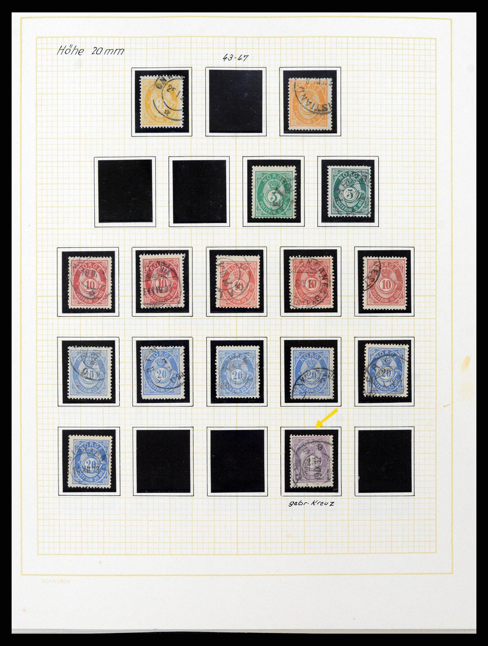 38838 0005 - Postzegelverzameling 38838 Noorwegen 1855-1970.