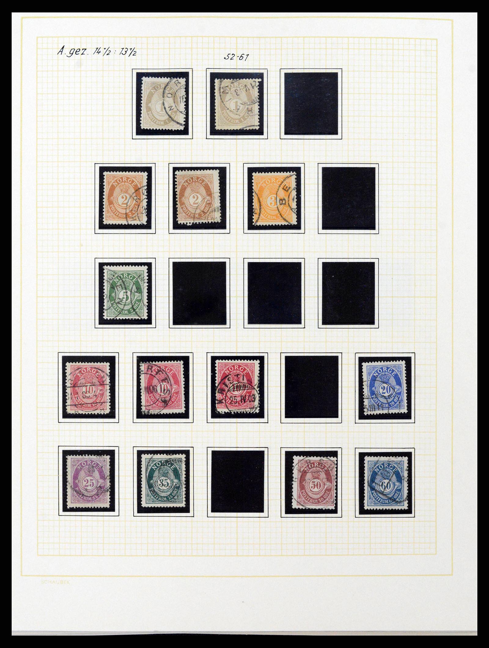 38838 0006 - Postzegelverzameling 38838 Noorwegen 1855-1970.