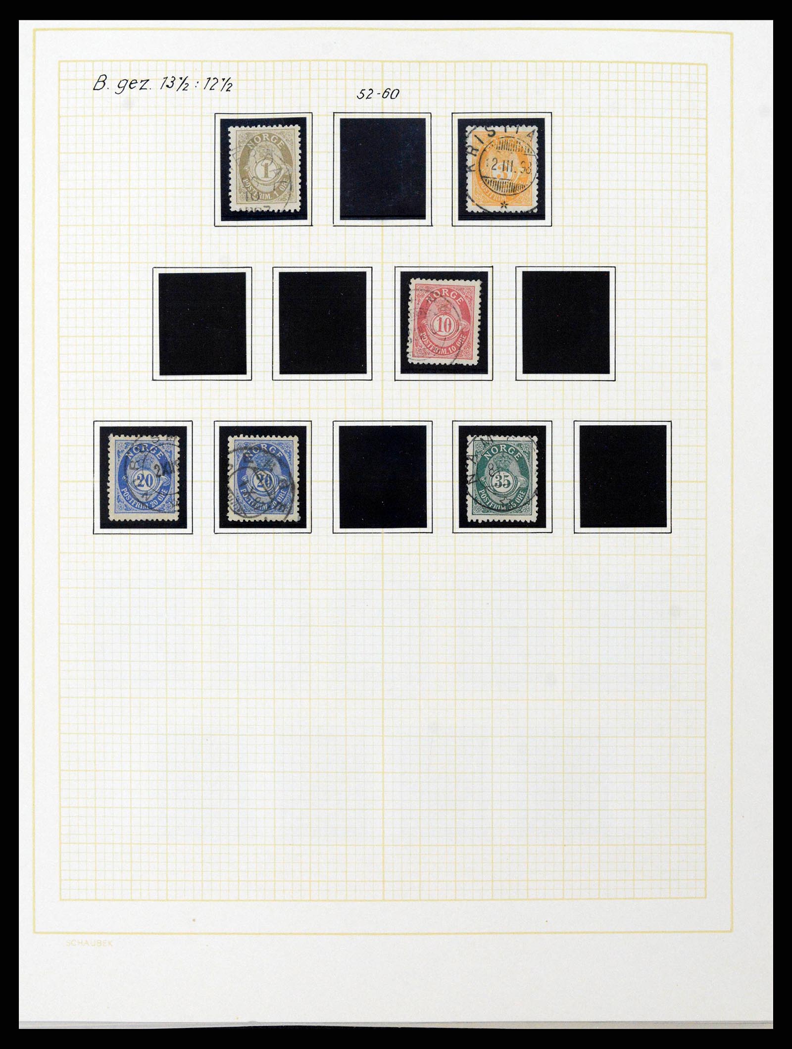 38838 0007 - Postzegelverzameling 38838 Noorwegen 1855-1970.