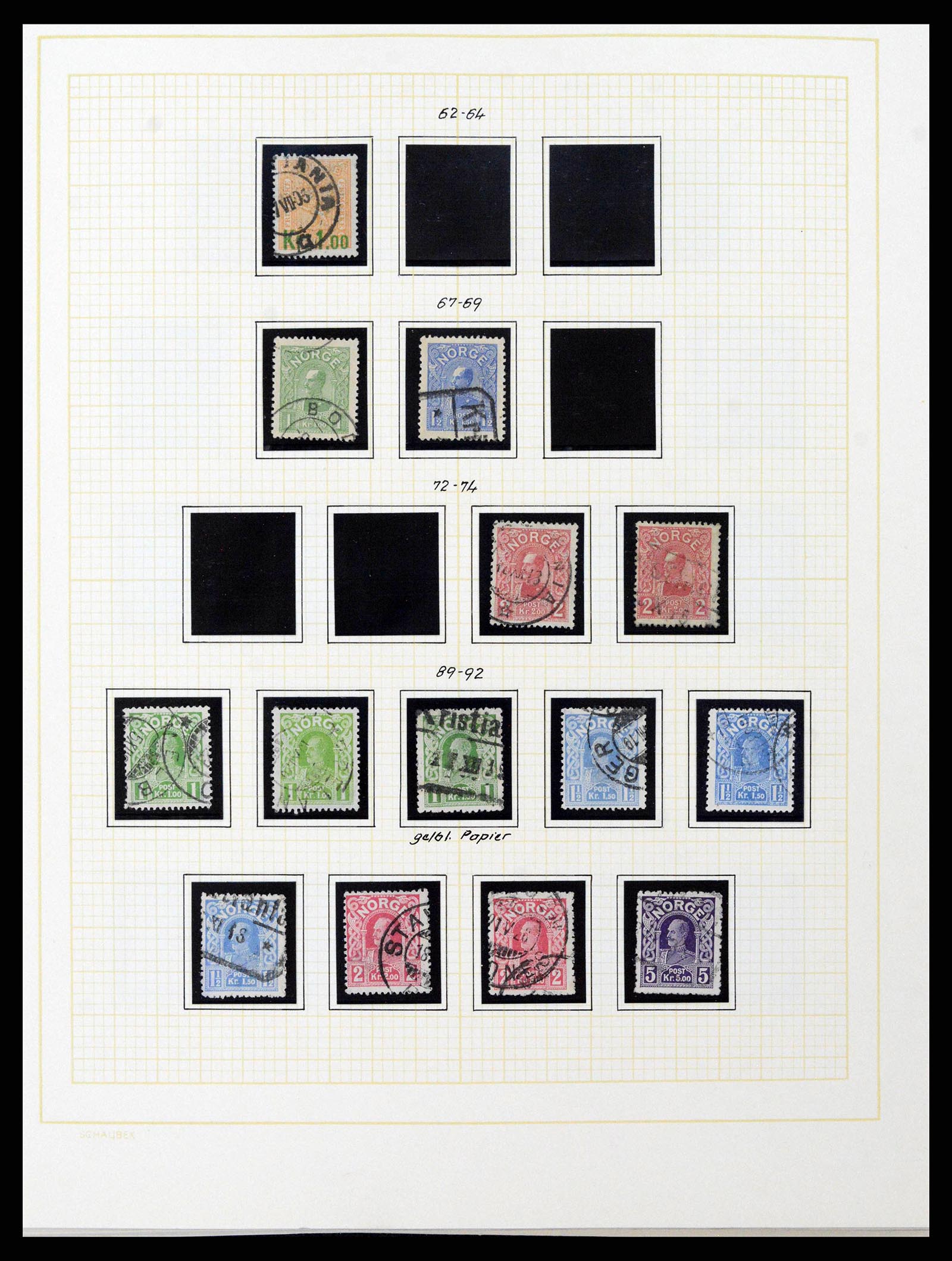 38838 0008 - Postzegelverzameling 38838 Noorwegen 1855-1970.