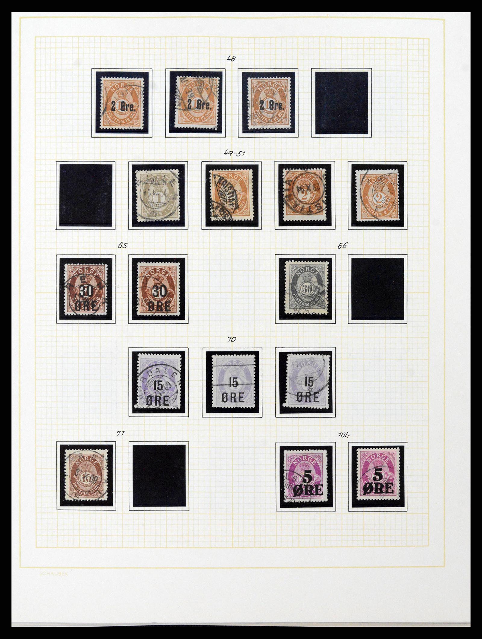 38838 0009 - Postzegelverzameling 38838 Noorwegen 1855-1970.
