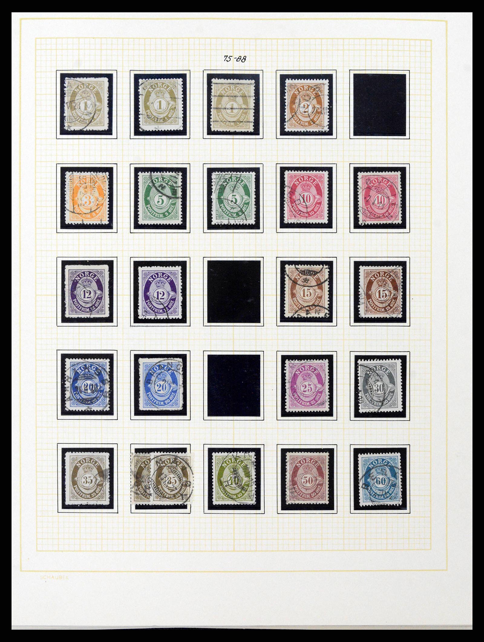 38838 0010 - Postzegelverzameling 38838 Noorwegen 1855-1970.