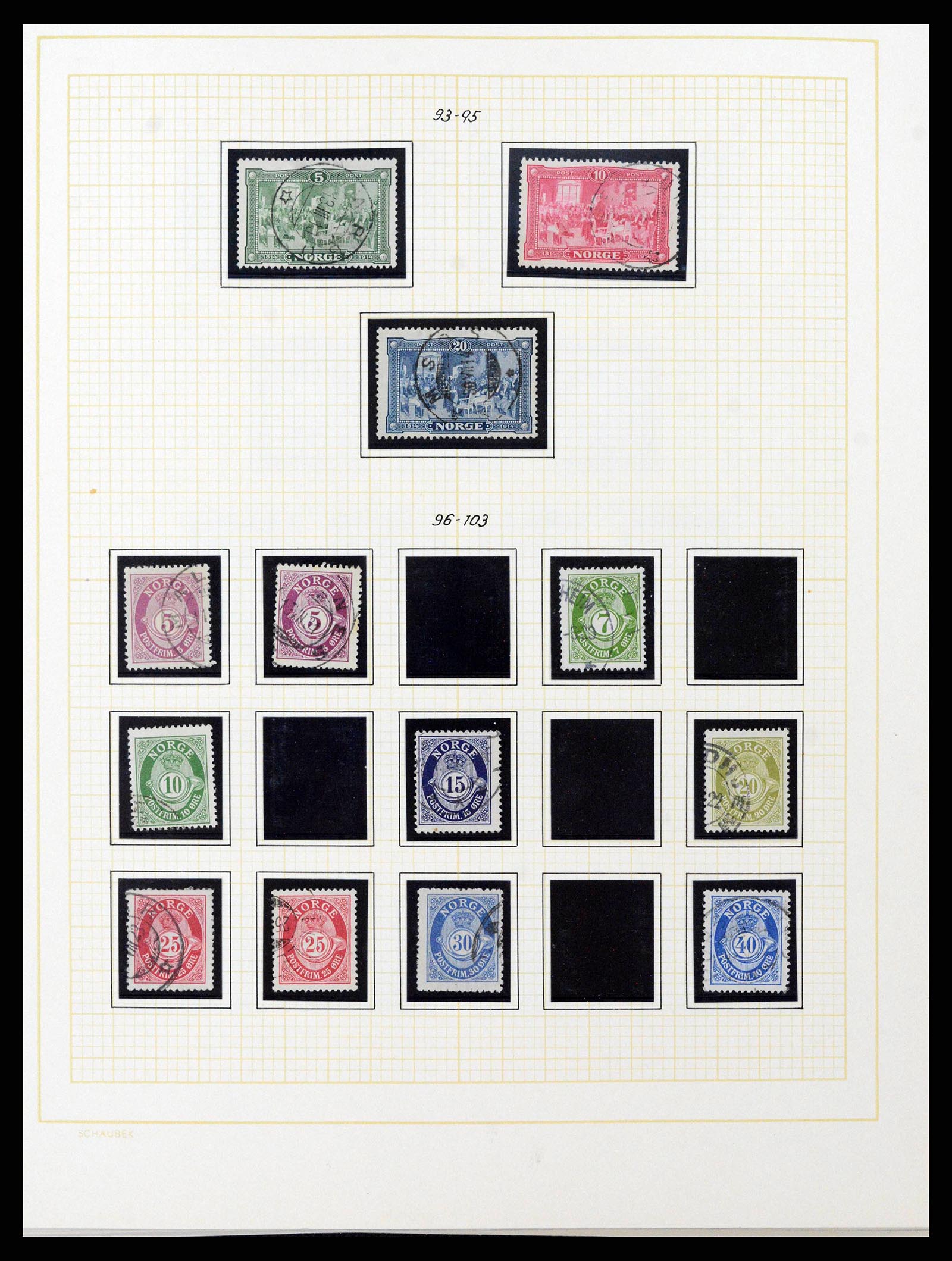 38838 0011 - Postzegelverzameling 38838 Noorwegen 1855-1970.