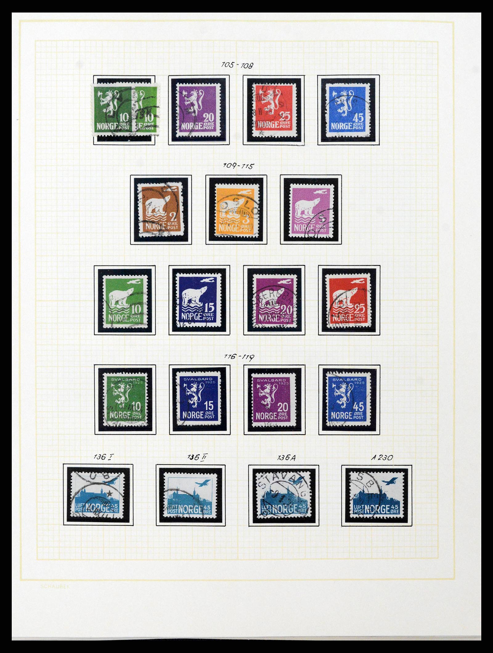 38838 0012 - Postzegelverzameling 38838 Noorwegen 1855-1970.
