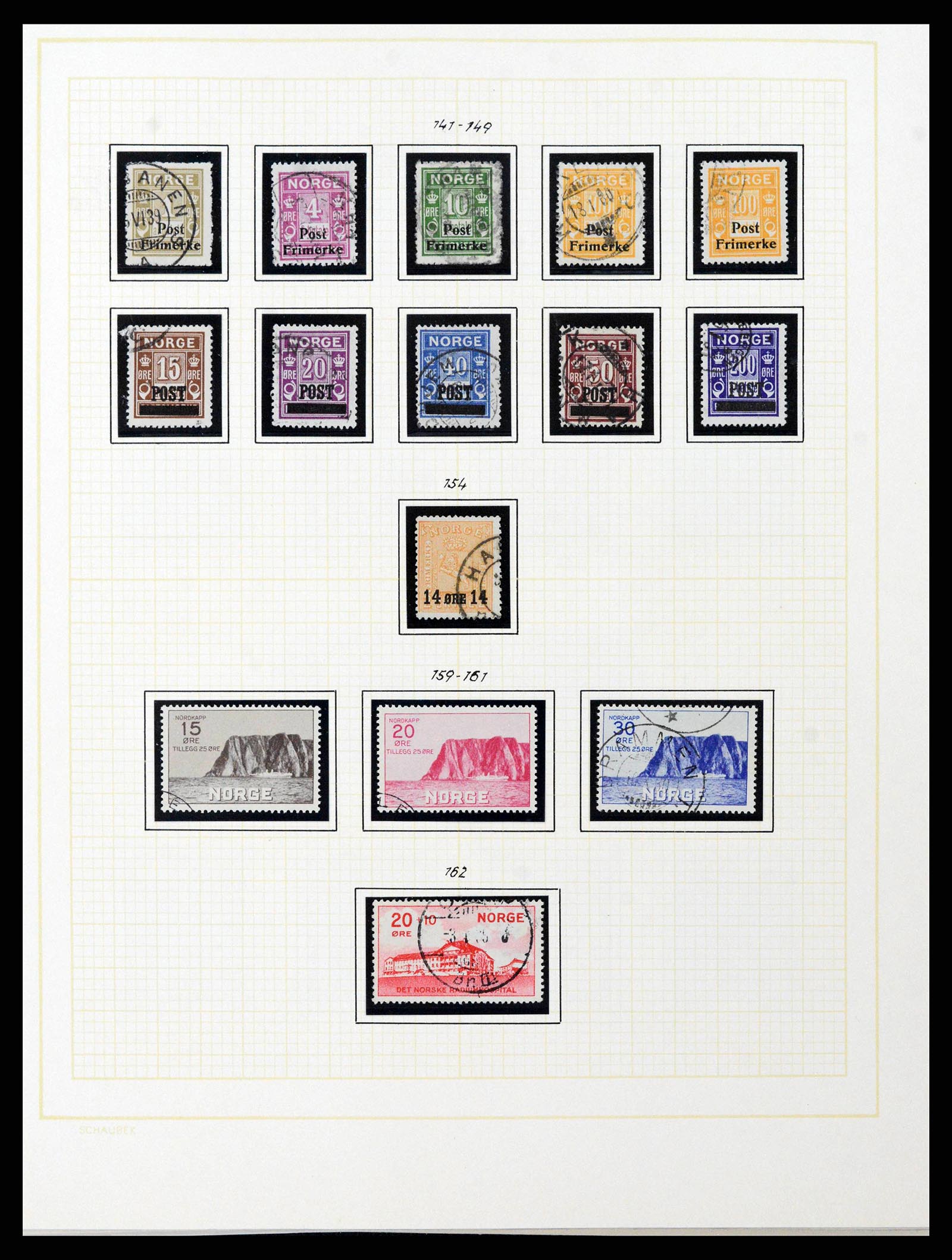38838 0015 - Postzegelverzameling 38838 Noorwegen 1855-1970.