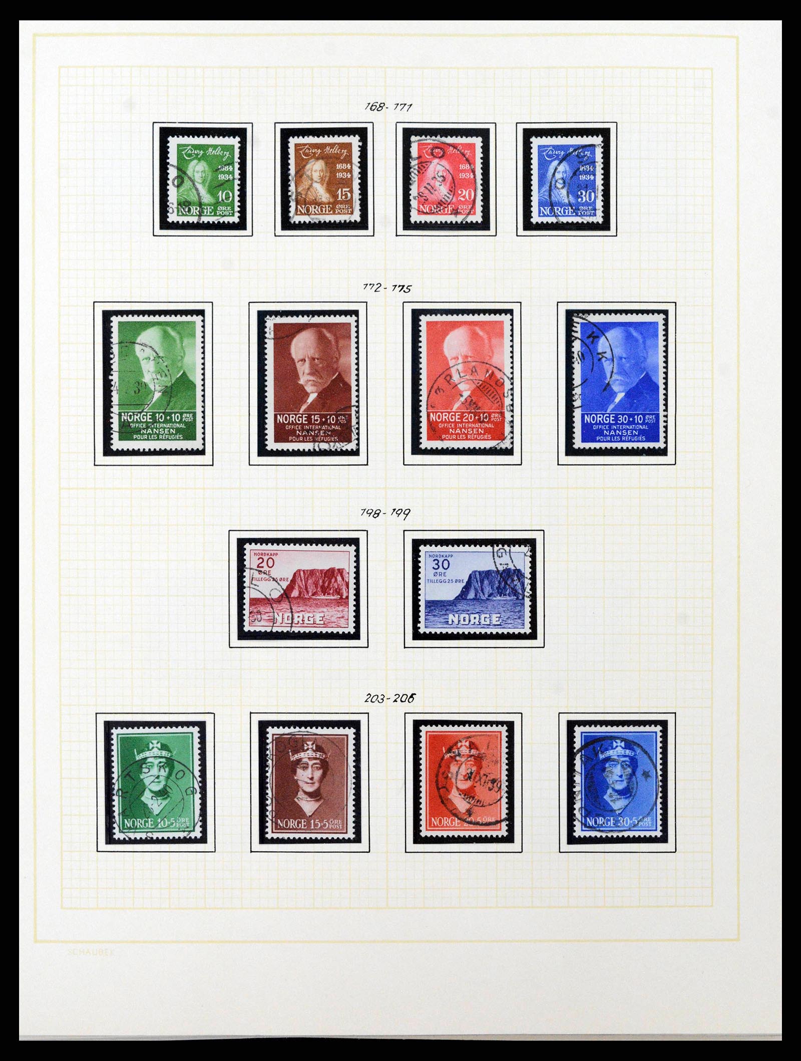 38838 0016 - Postzegelverzameling 38838 Noorwegen 1855-1970.