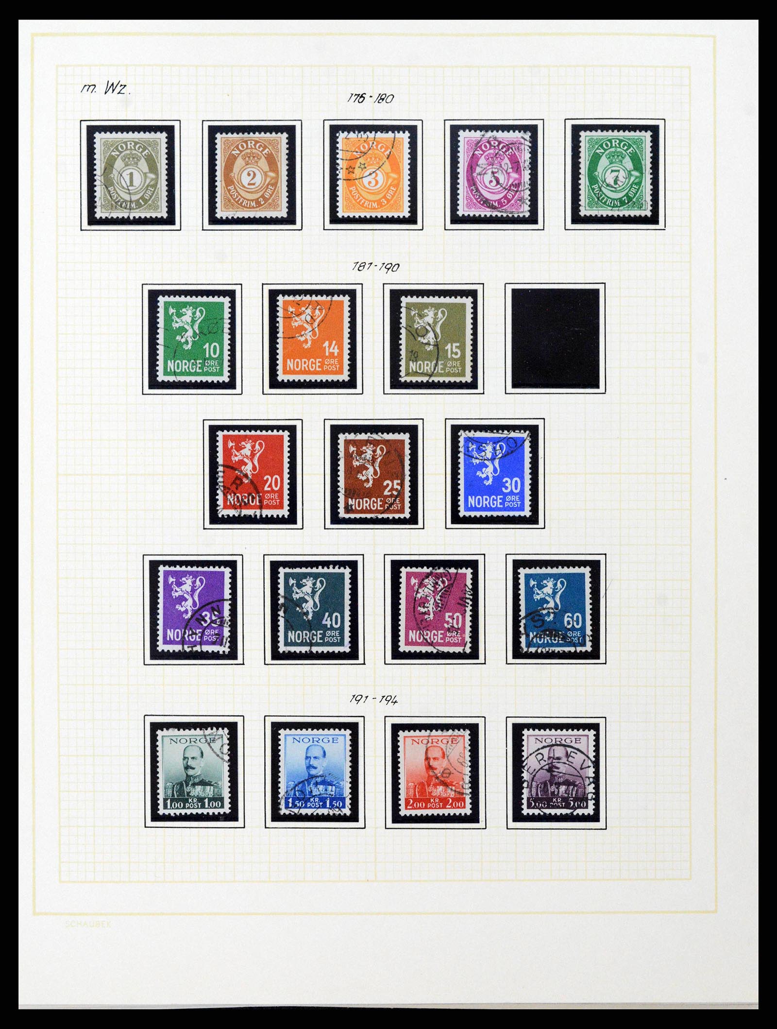 38838 0017 - Postzegelverzameling 38838 Noorwegen 1855-1970.