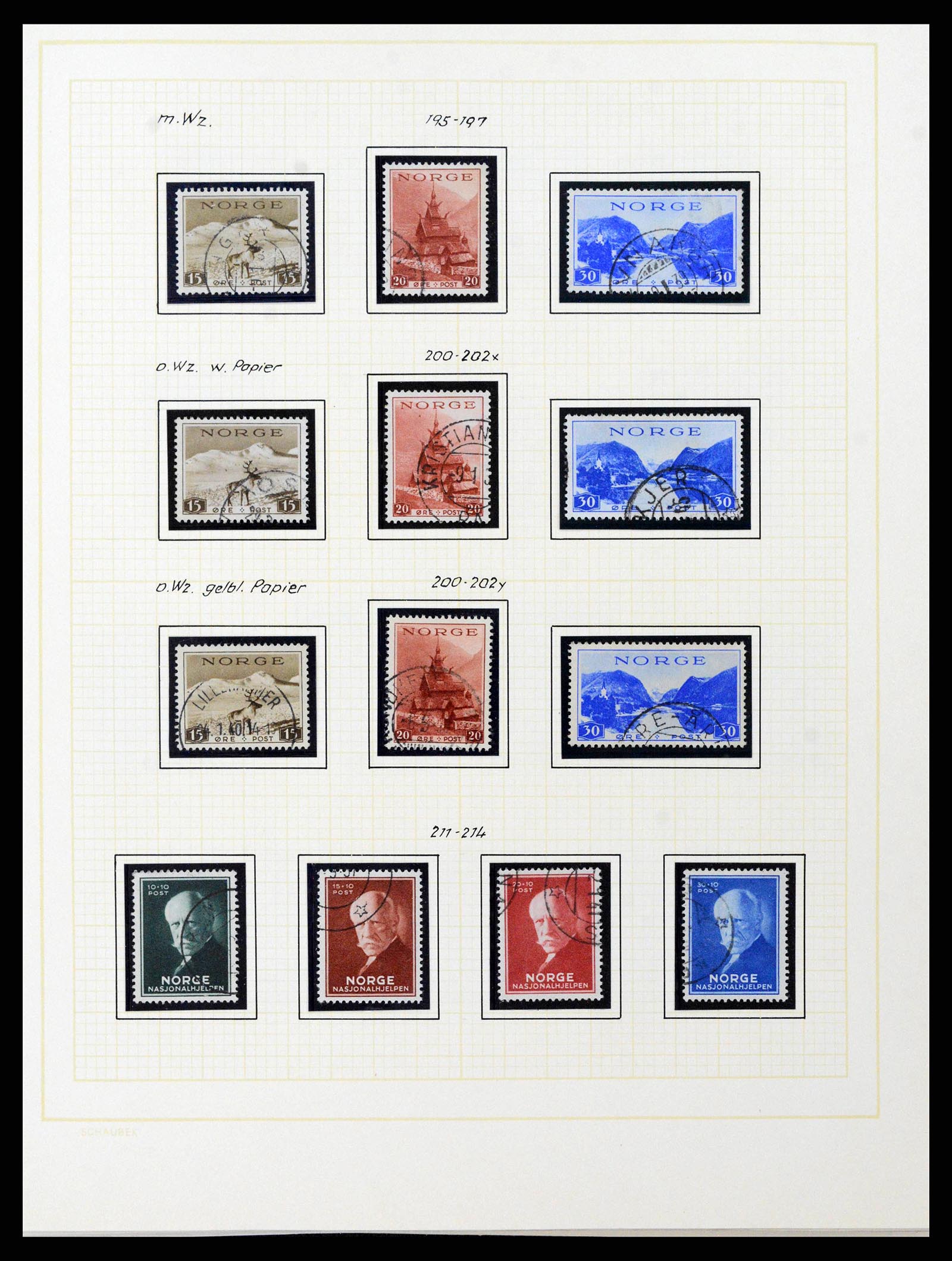 38838 0018 - Postzegelverzameling 38838 Noorwegen 1855-1970.