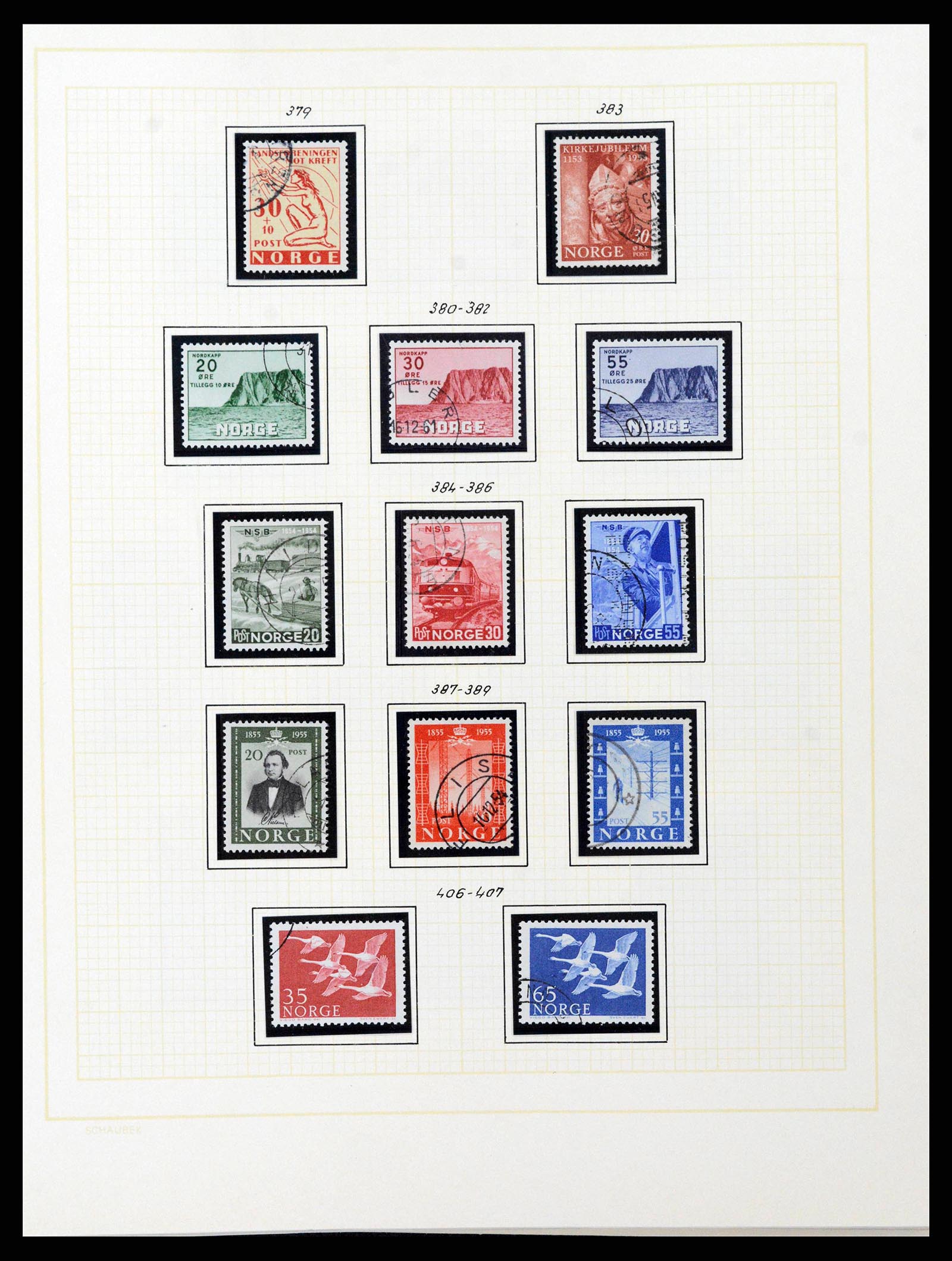 38838 0034 - Stamp collection 38838 Norway 1855-1970.