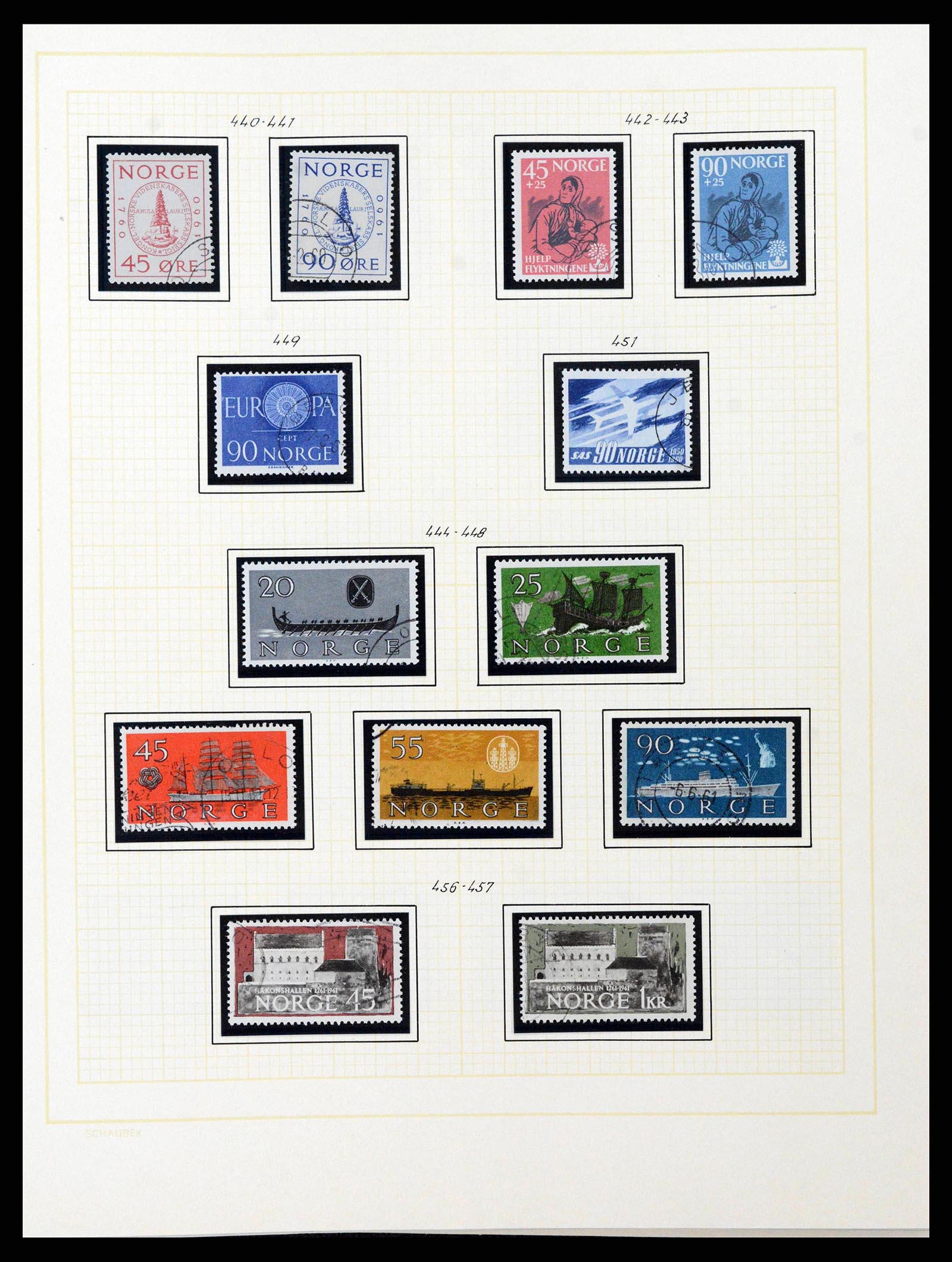38838 0038 - Stamp collection 38838 Norway 1855-1970.