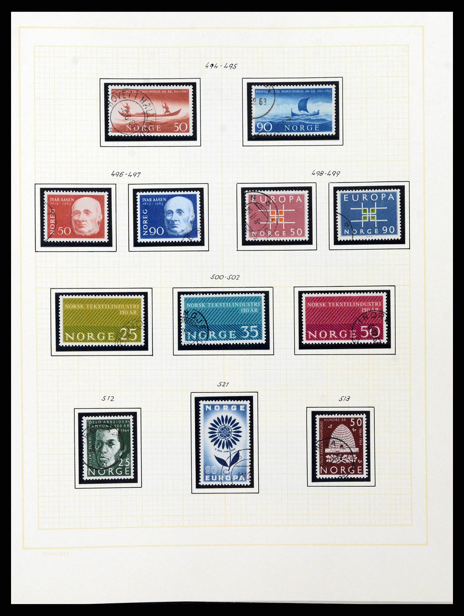 38838 0042 - Stamp collection 38838 Norway 1855-1970.