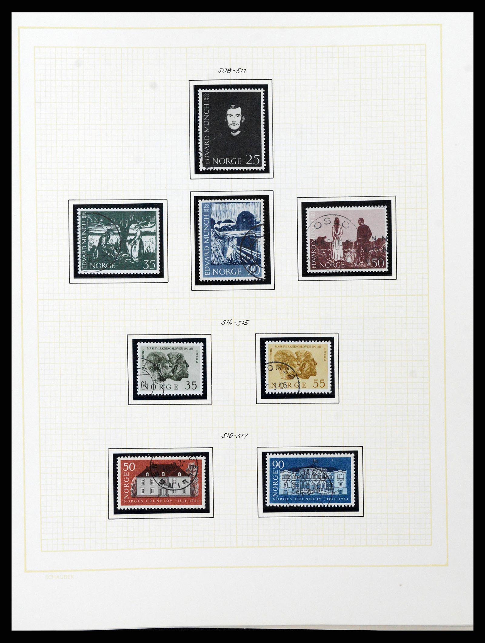 38838 0043 - Stamp collection 38838 Norway 1855-1970.