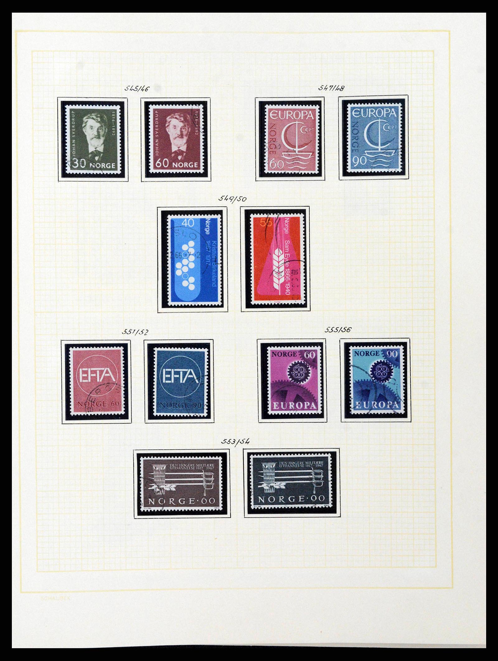 38838 0047 - Stamp collection 38838 Norway 1855-1970.