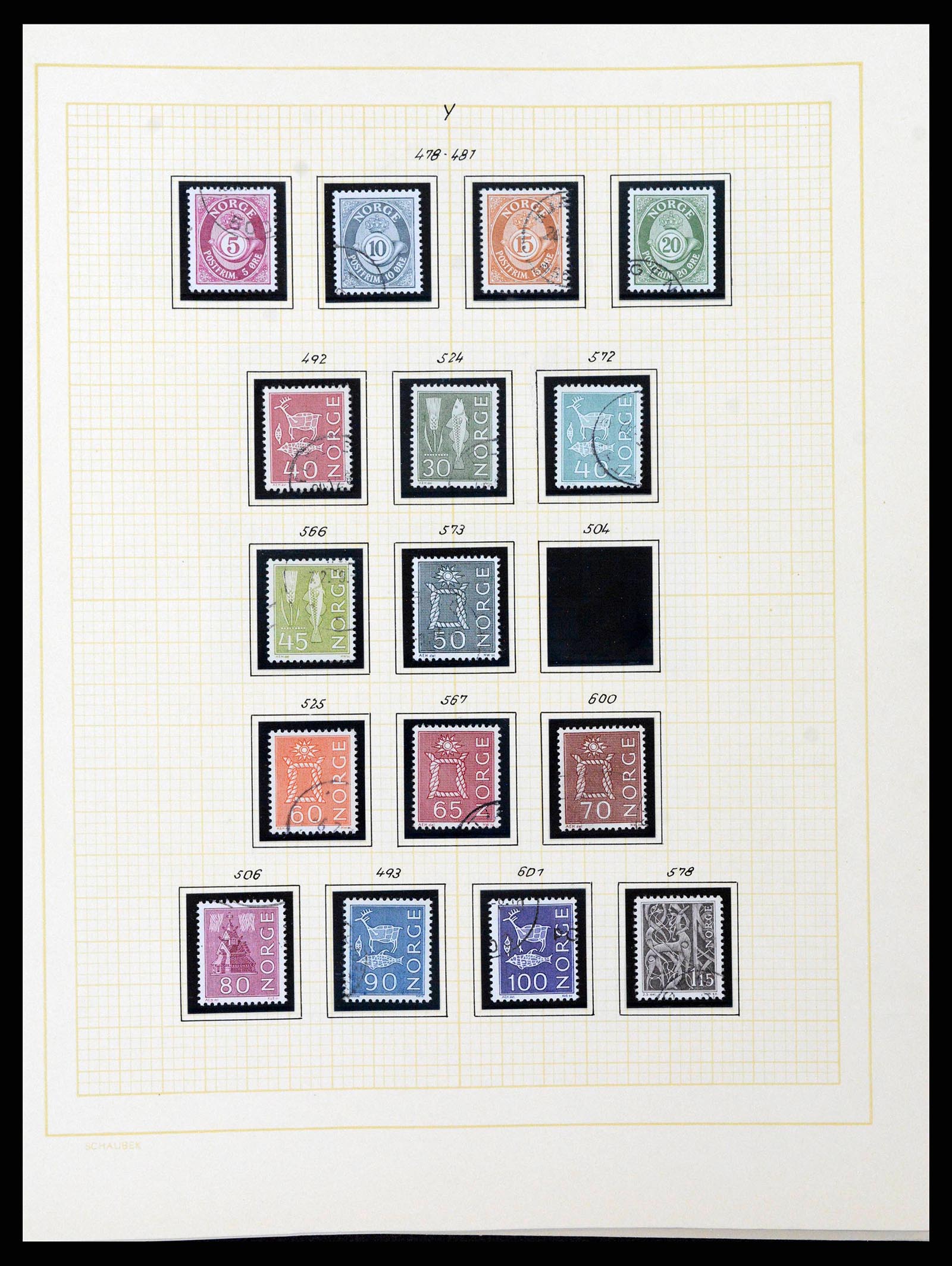 38838 0052 - Stamp collection 38838 Norway 1855-1970.