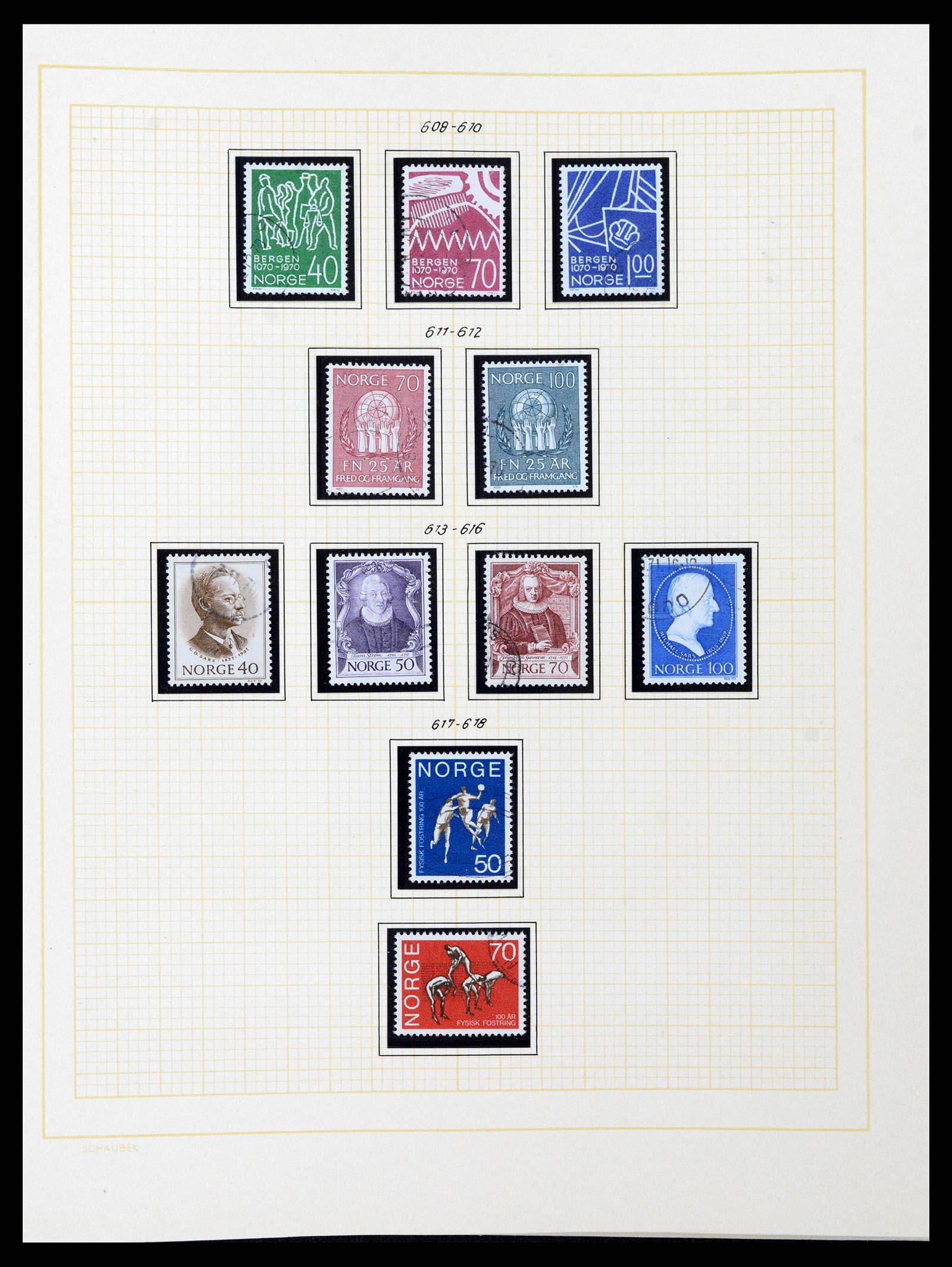 38838 0055 - Stamp collection 38838 Norway 1855-1970.