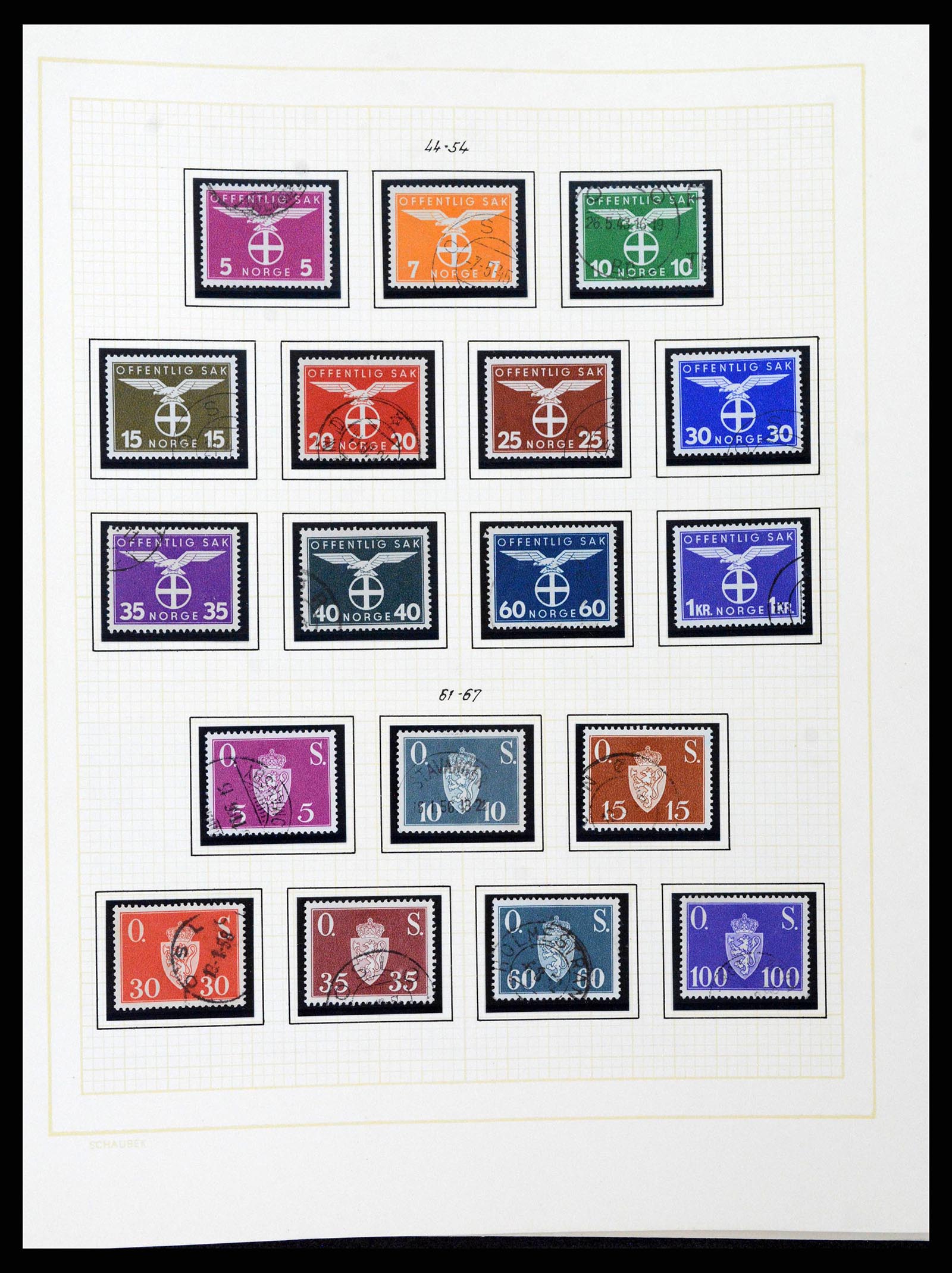 38838 0061 - Stamp collection 38838 Norway 1855-1970.