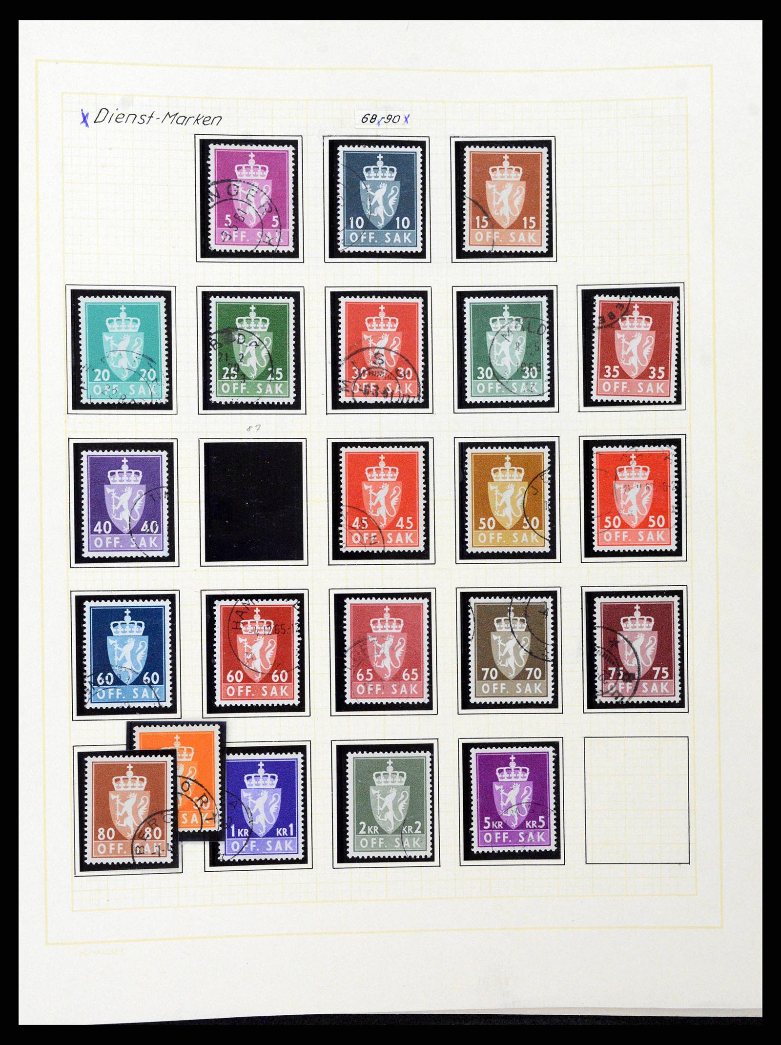38838 0062 - Stamp collection 38838 Norway 1855-1970.