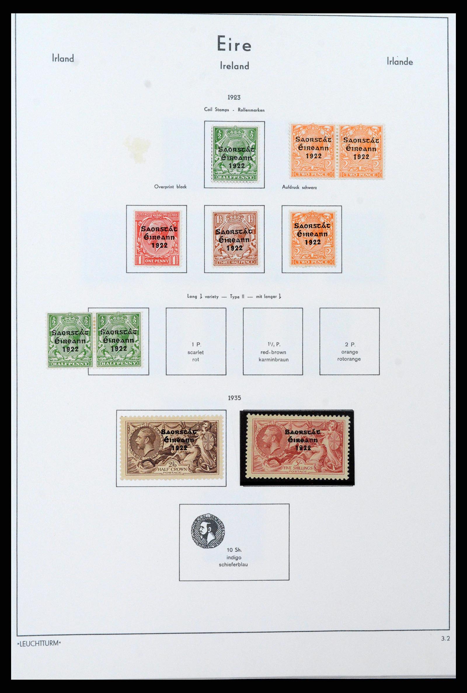 38839 0007 - Postzegelverzameling 38839 Ierland 1922-1978.