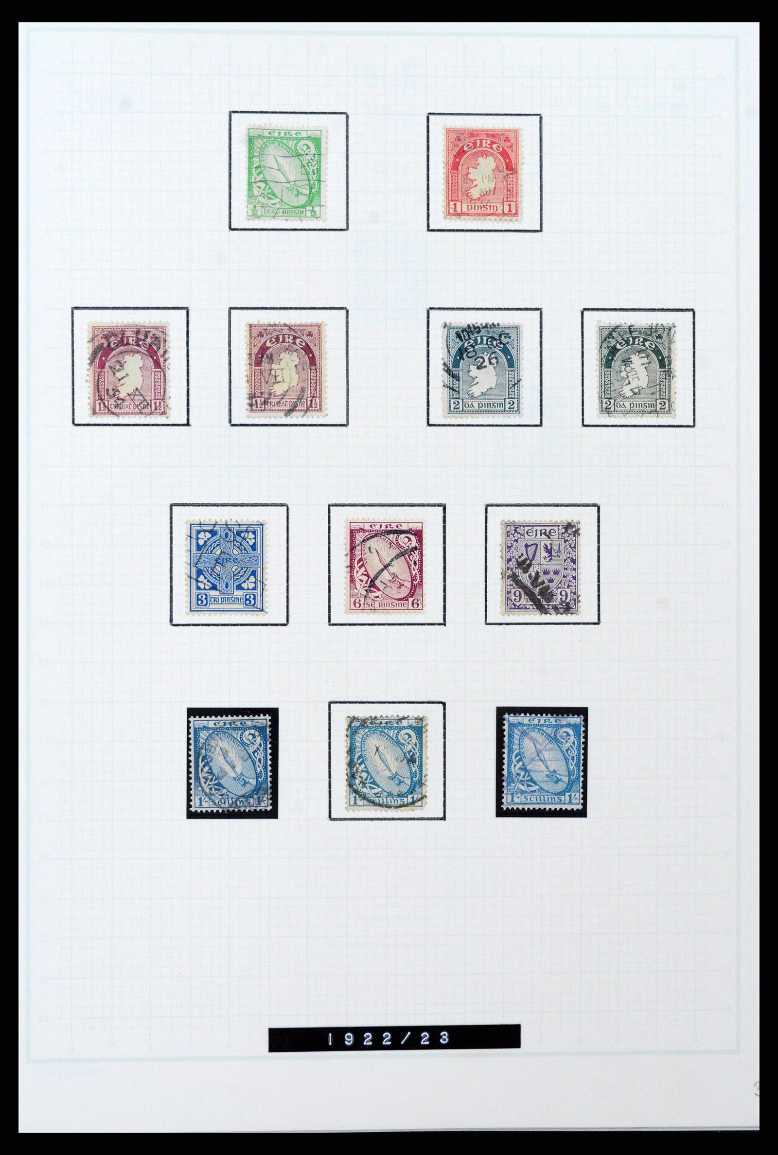 38839 0009 - Postzegelverzameling 38839 Ierland 1922-1978.
