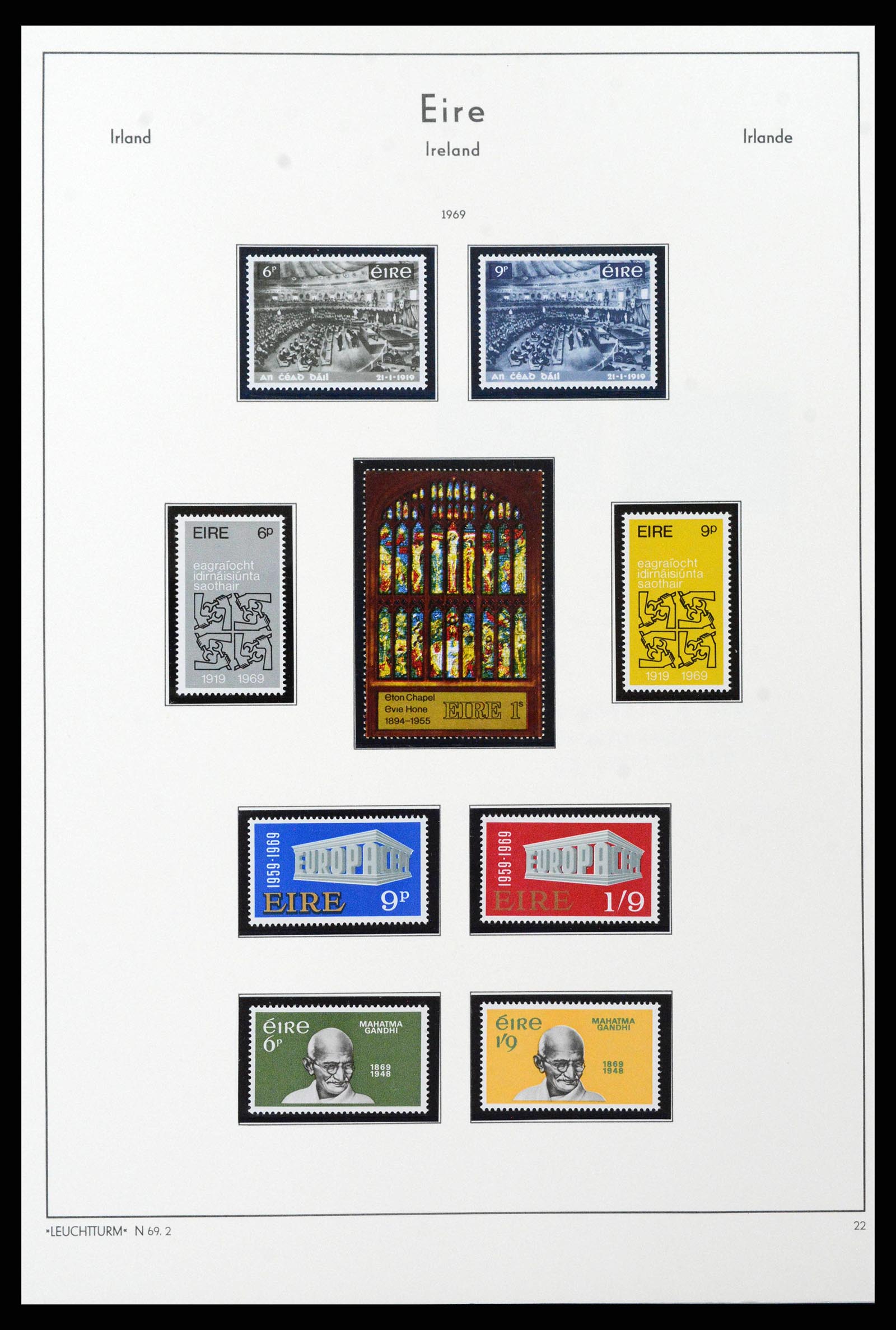 38839 0039 - Postzegelverzameling 38839 Ierland 1922-1978.