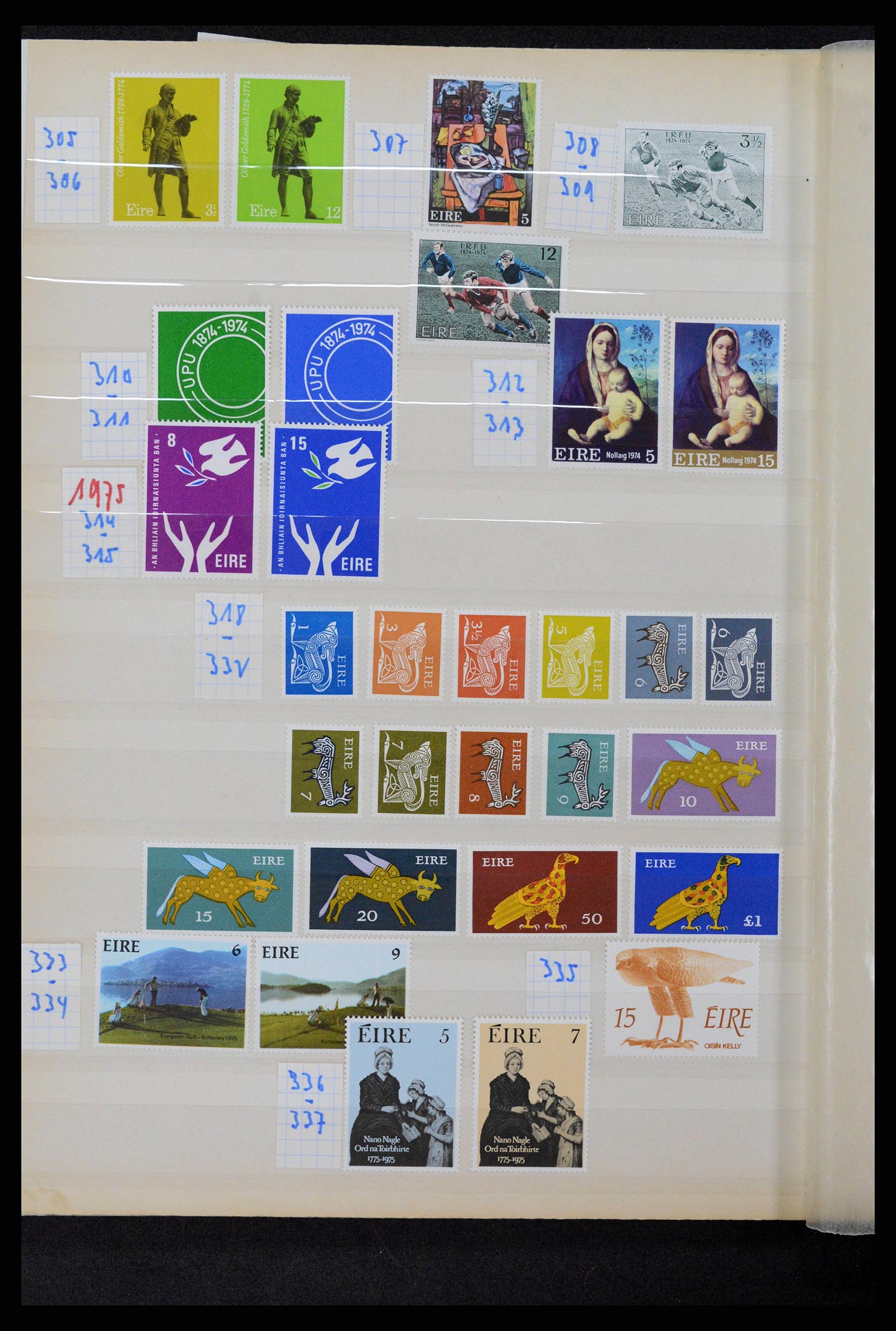 38839 0058 - Postzegelverzameling 38839 Ierland 1922-1978.