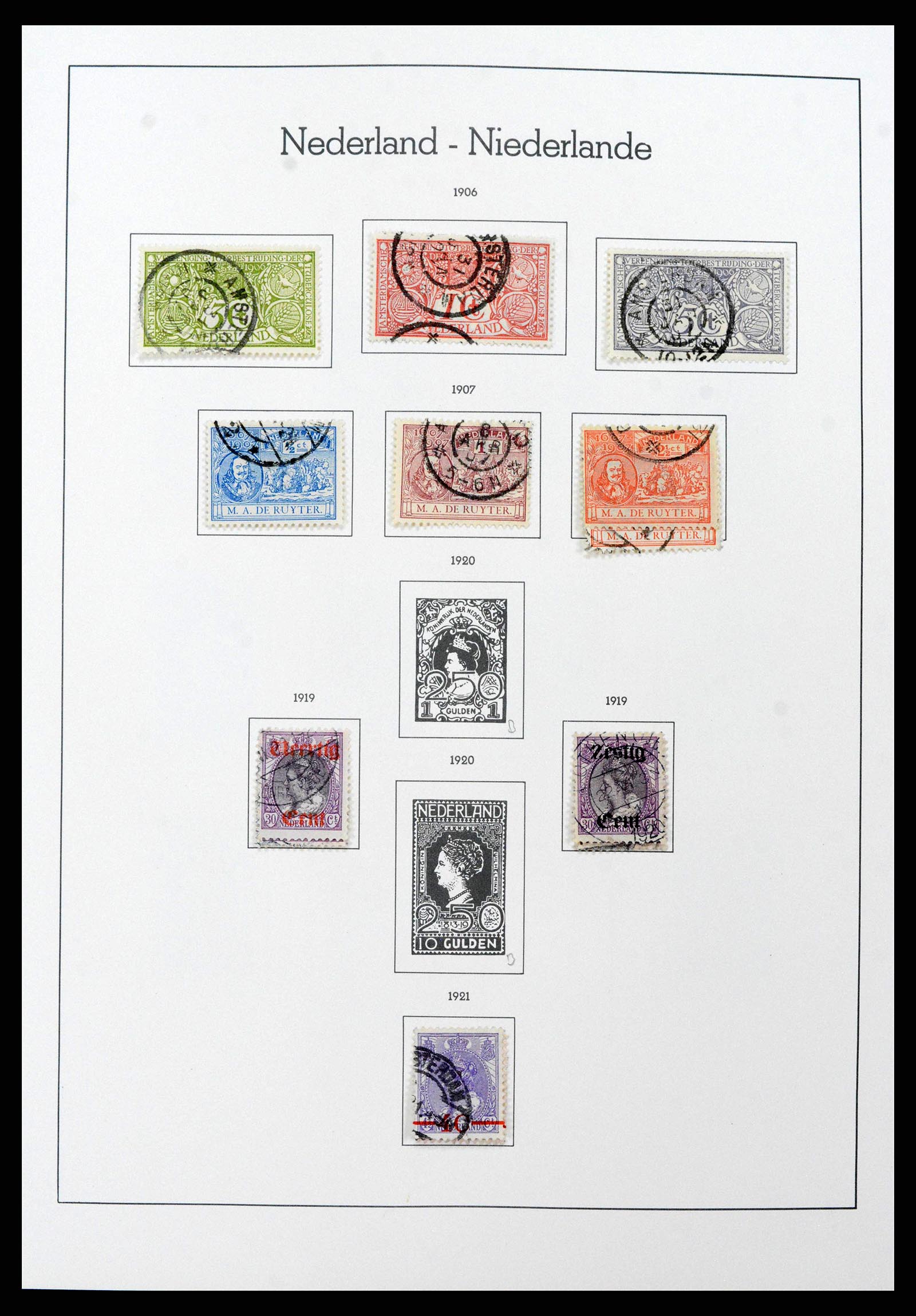 38841 0006 - Postzegelverzameling 38841 Nederland 1852-1986.