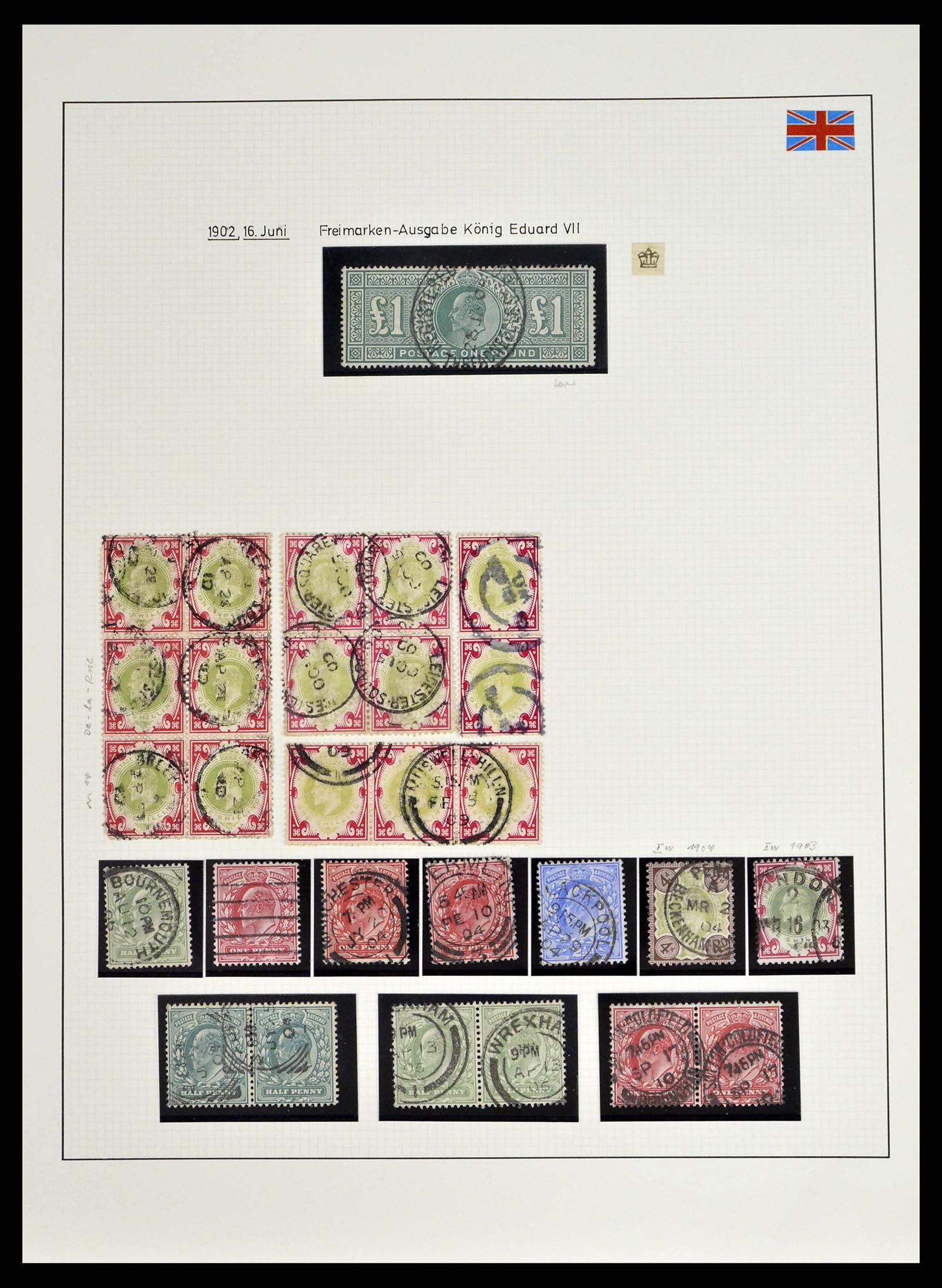 38842 0003 - Stamp collection 38842 Great Britain 1901-1960.