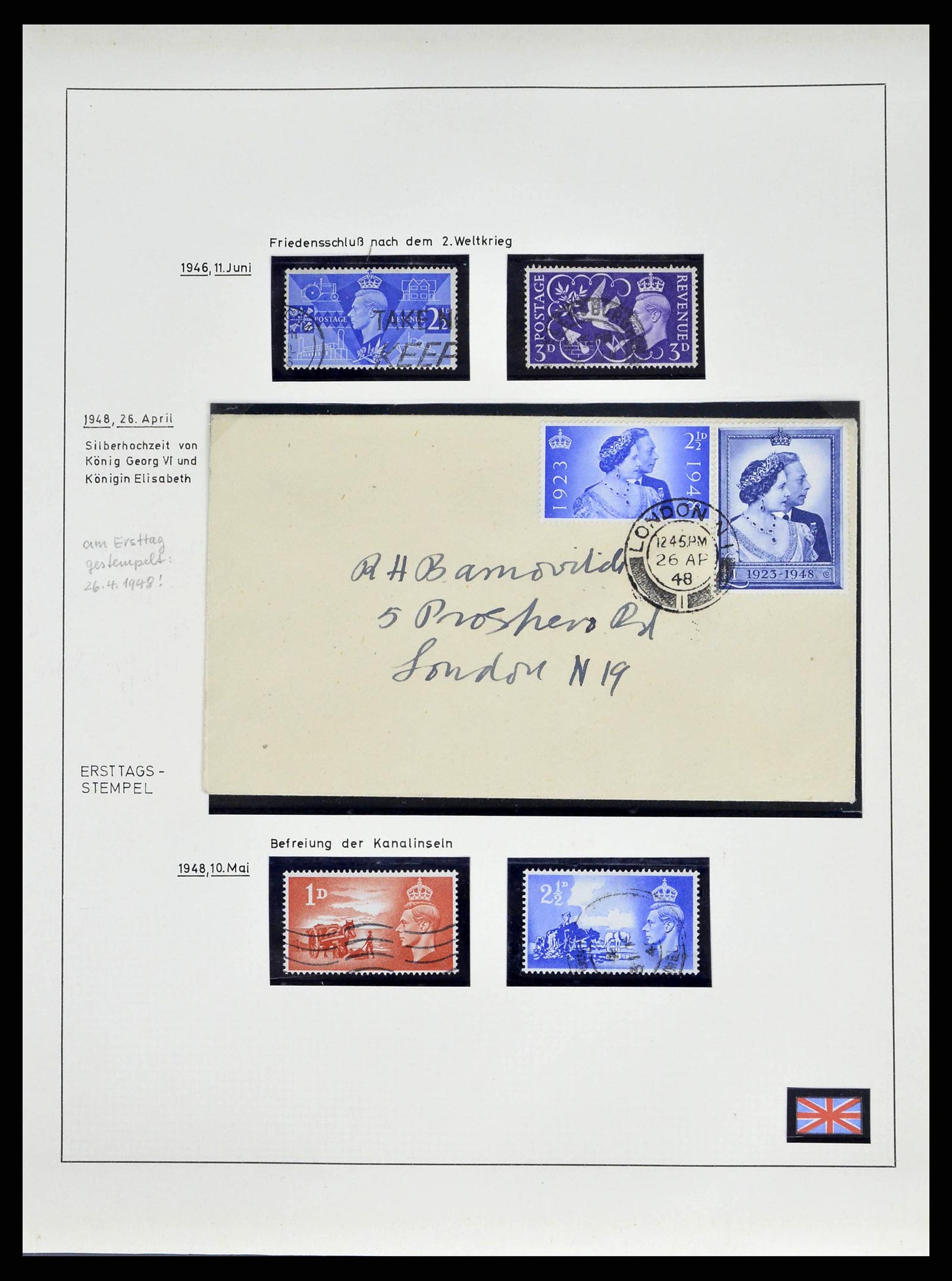 38842 0023 - Stamp collection 38842 Great Britain 1901-1960.