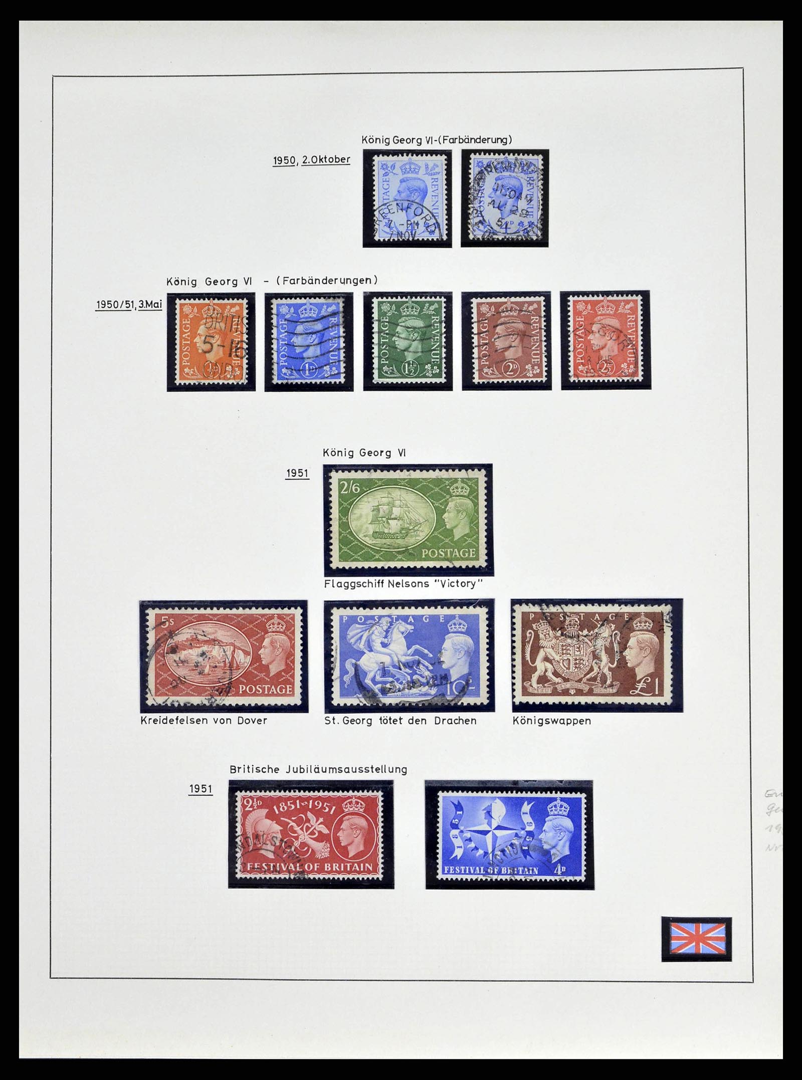 38842 0026 - Stamp collection 38842 Great Britain 1901-1960.