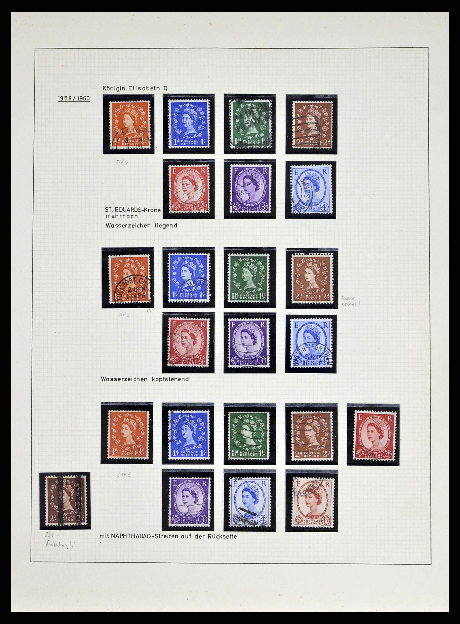 38842 0036 - Stamp collection 38842 Great Britain 1901-1960.