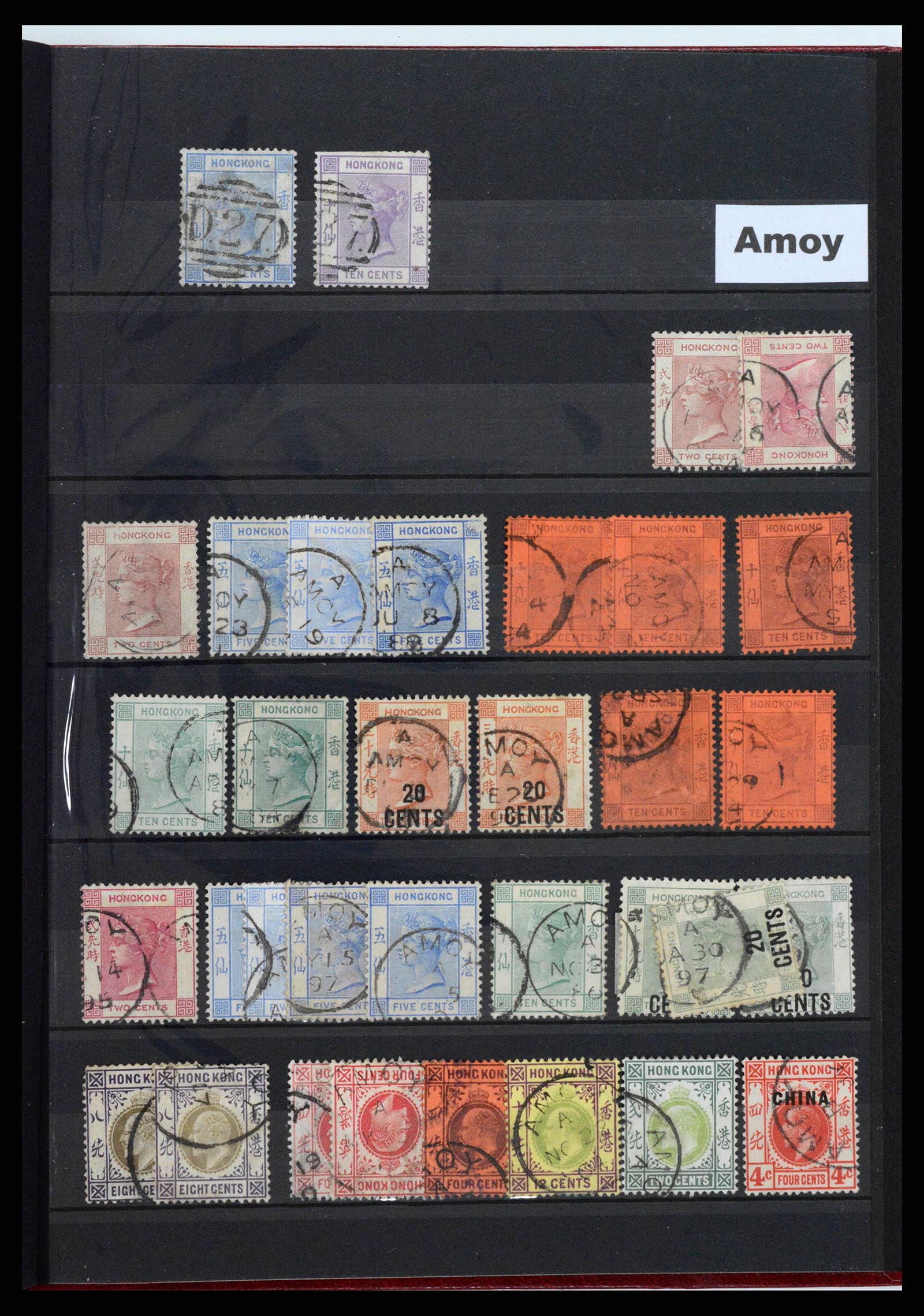 38844 0001 - Postzegelverzameling 38844 Hongkong treaty ports 1880-1922.