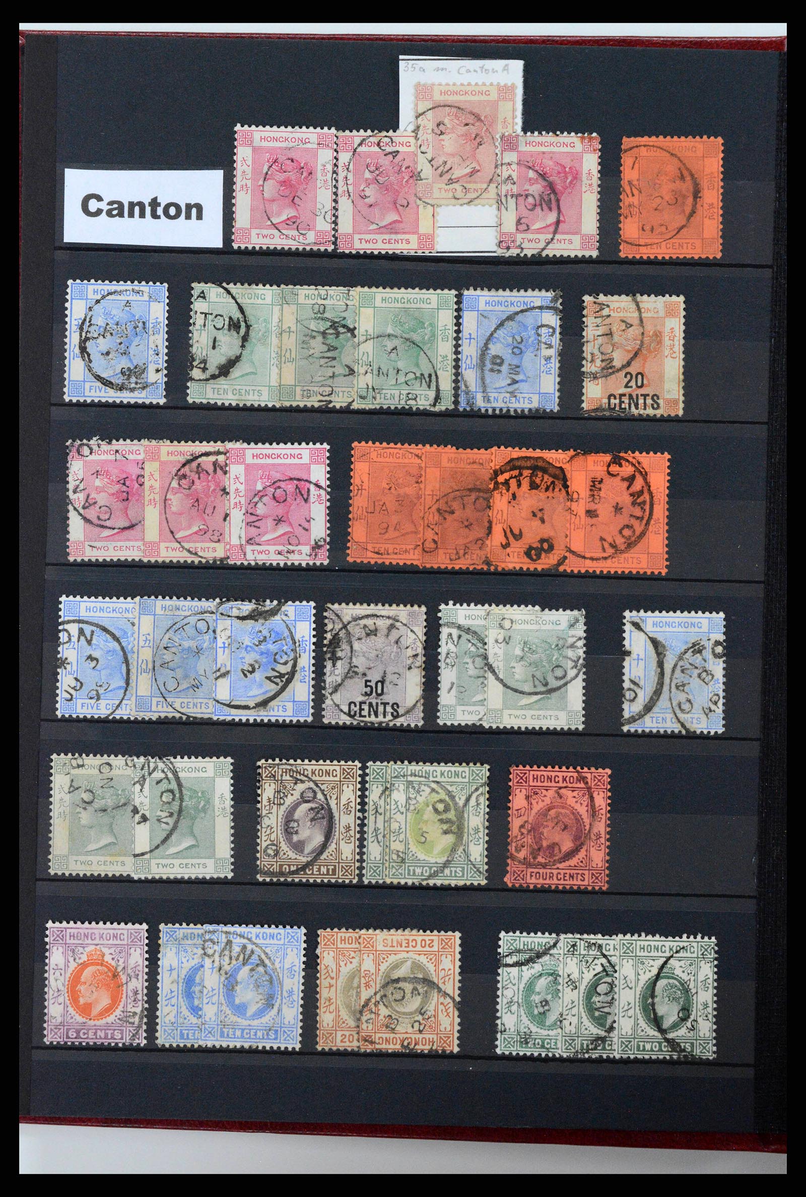 38844 0002 - Postzegelverzameling 38844 Hongkong treaty ports 1880-1922.