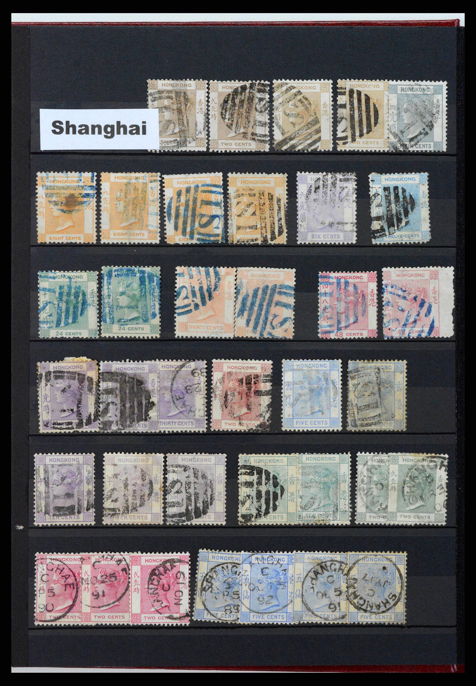 38844 0006 - Postzegelverzameling 38844 Hongkong treaty ports 1880-1922.