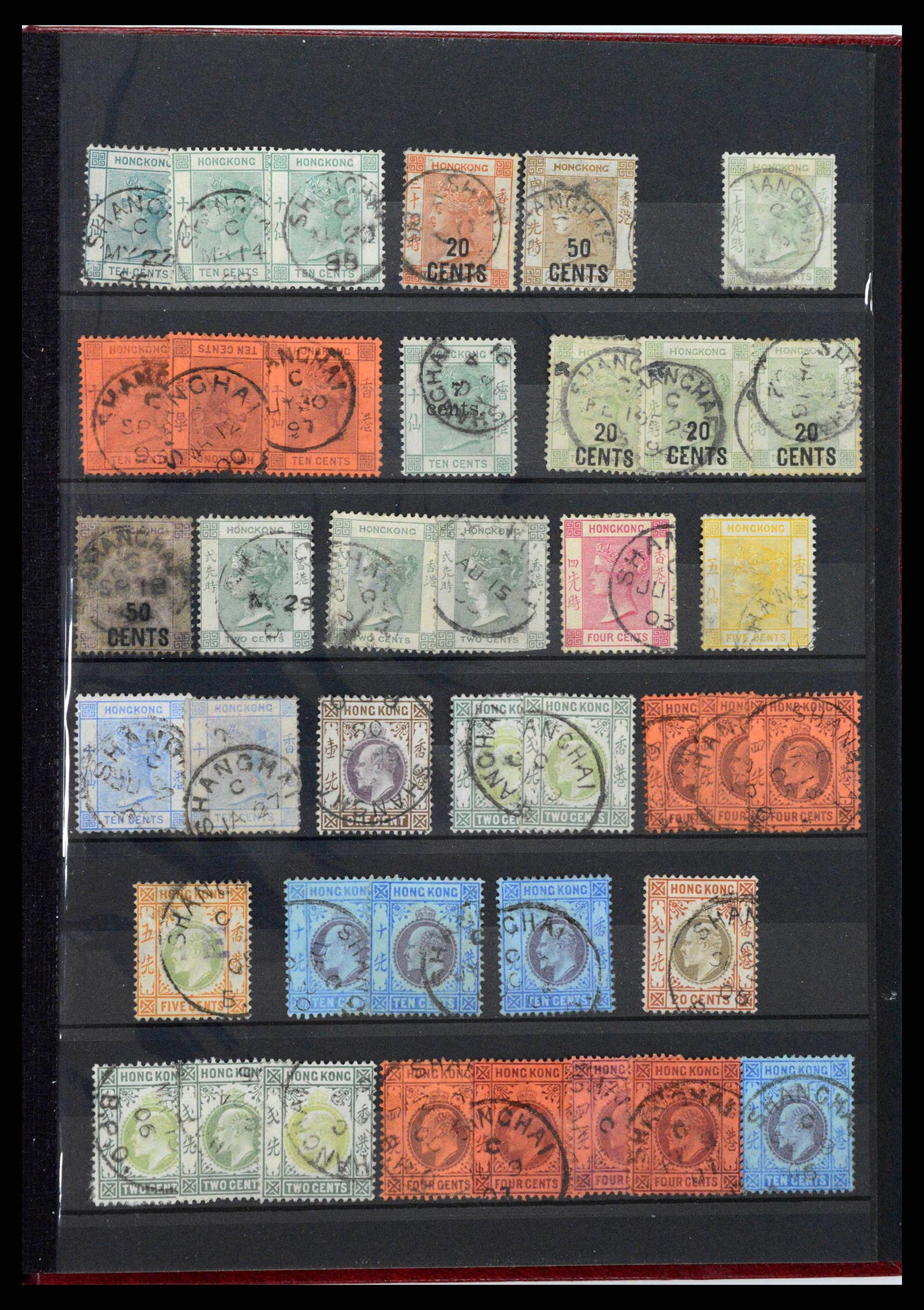 38844 0007 - Postzegelverzameling 38844 Hongkong treaty ports 1880-1922.