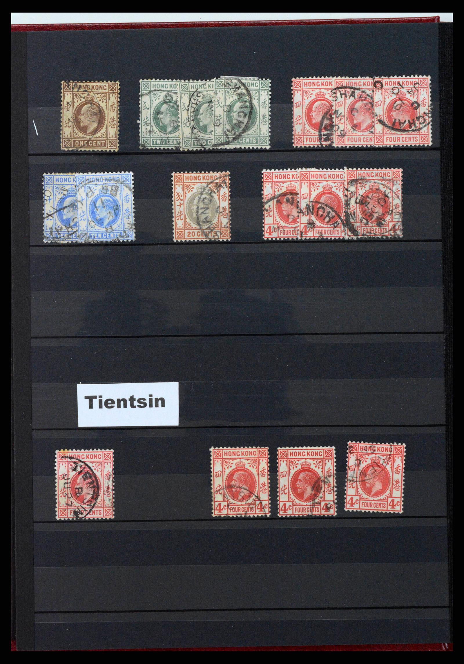 38844 0008 - Postzegelverzameling 38844 Hongkong treaty ports 1880-1922.