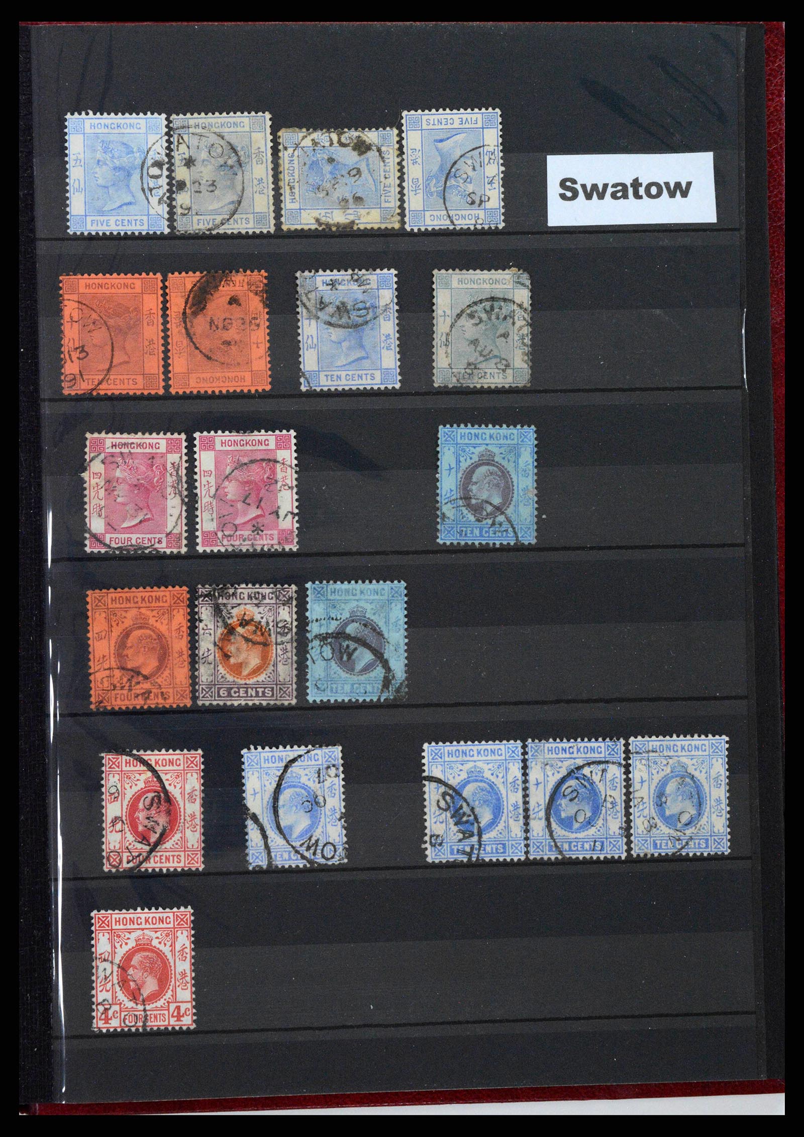 38844 0009 - Postzegelverzameling 38844 Hongkong treaty ports 1880-1922.