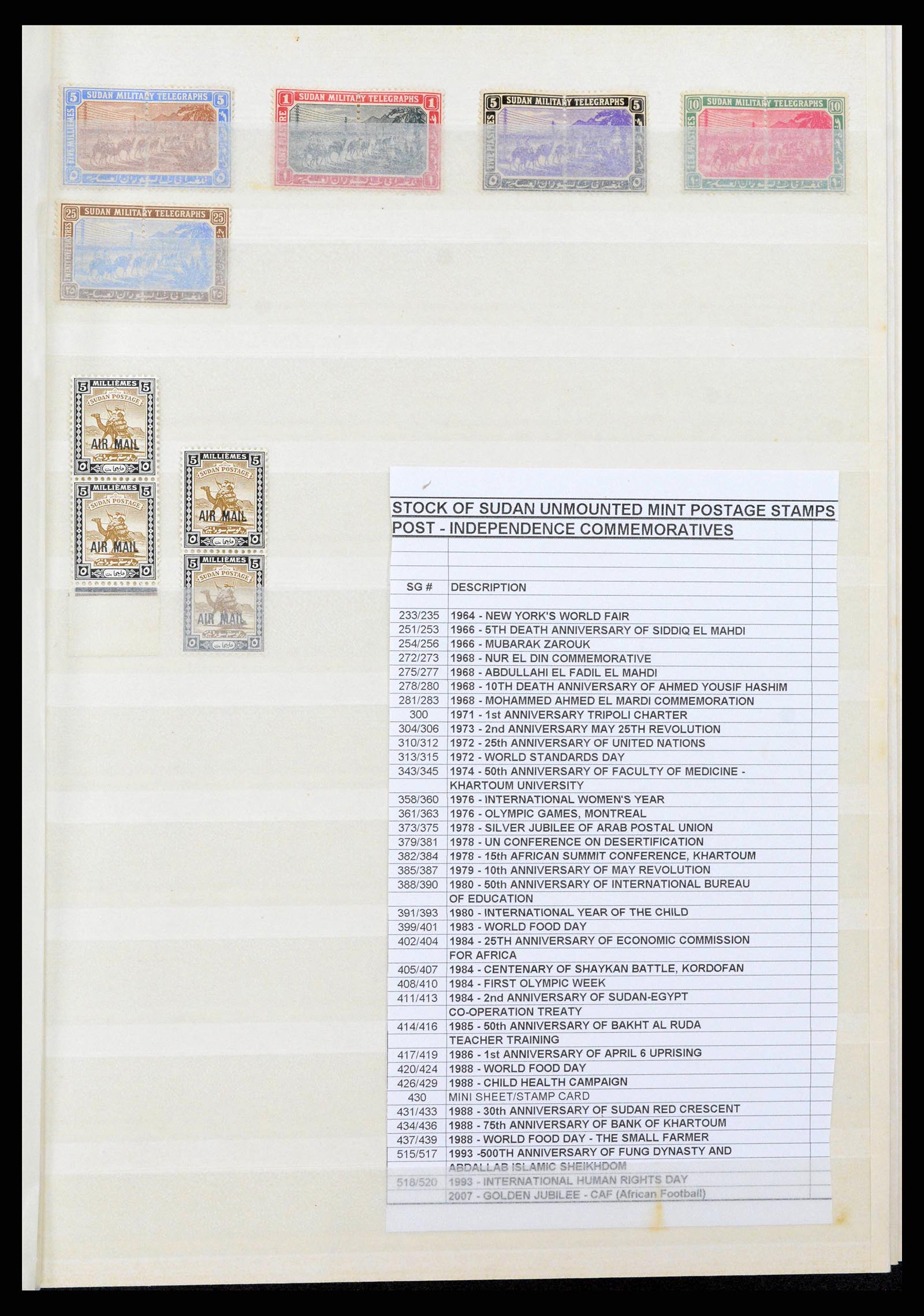 38846 0001 - Postzegelverzameling 38846 Soedan jaren 60-80.