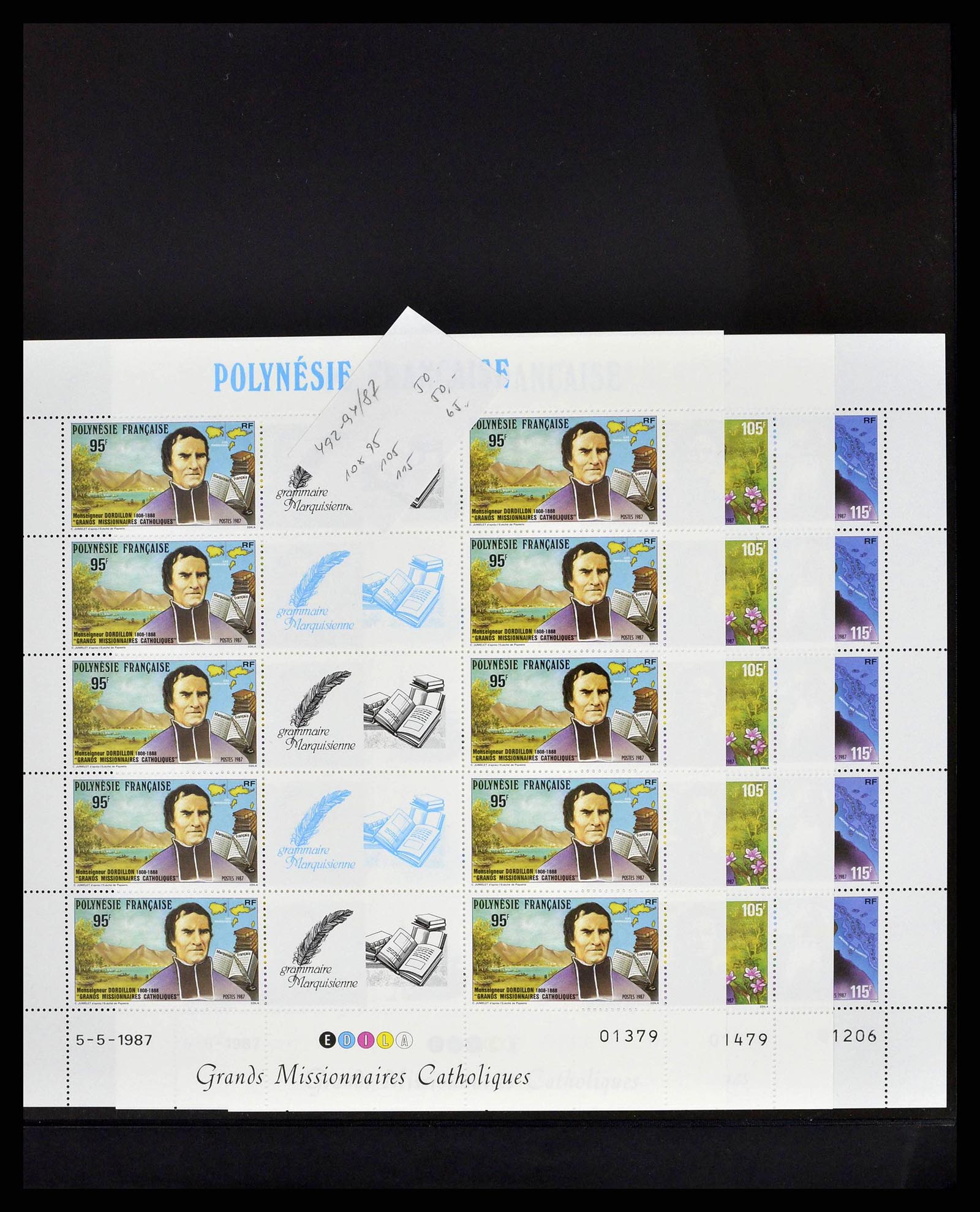 38848 0013 - Postzegelverzameling 38848 Frans Polynesië 1976-1995.