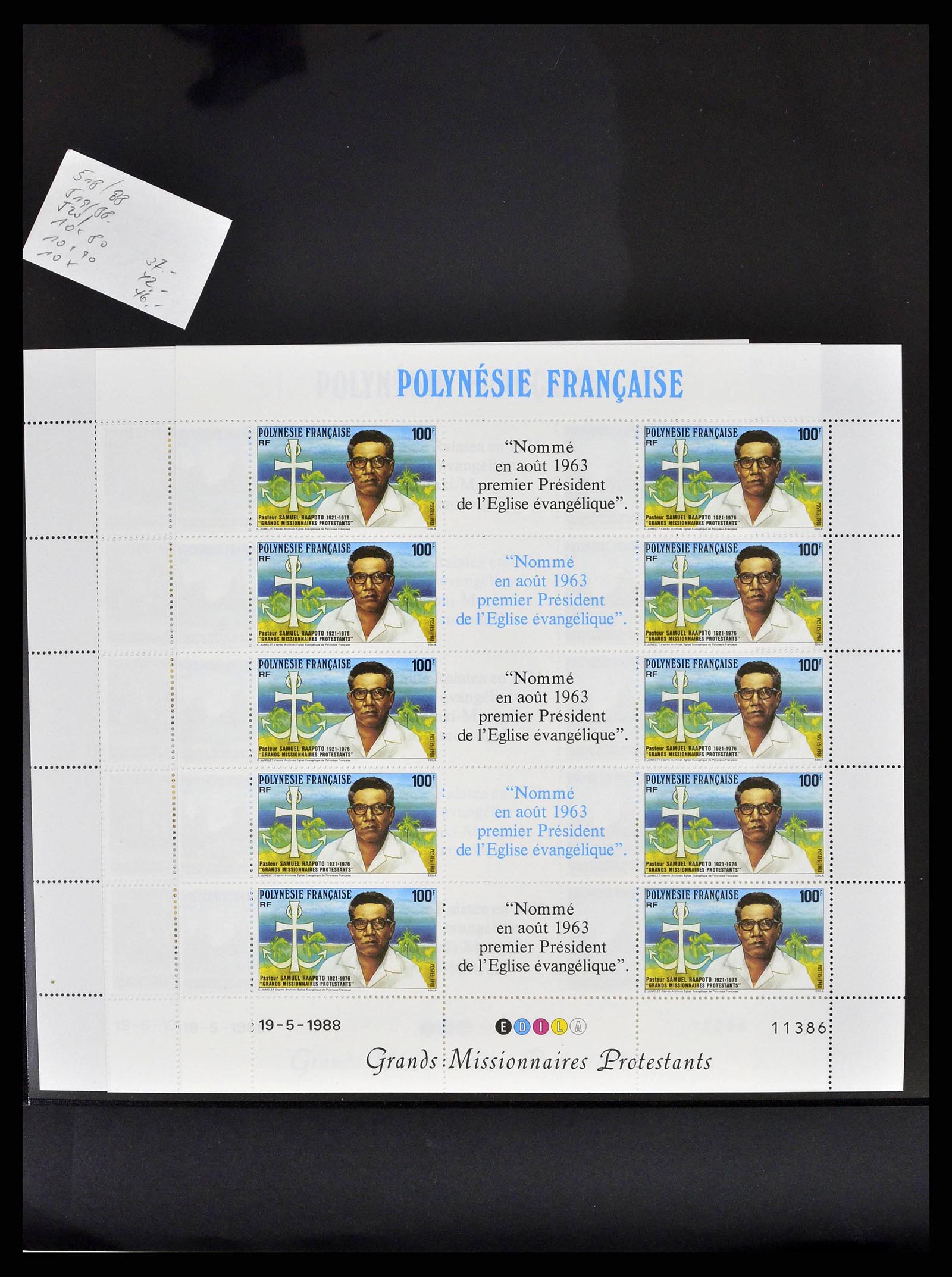 38848 0020 - Postzegelverzameling 38848 Frans Polynesië 1976-1995.
