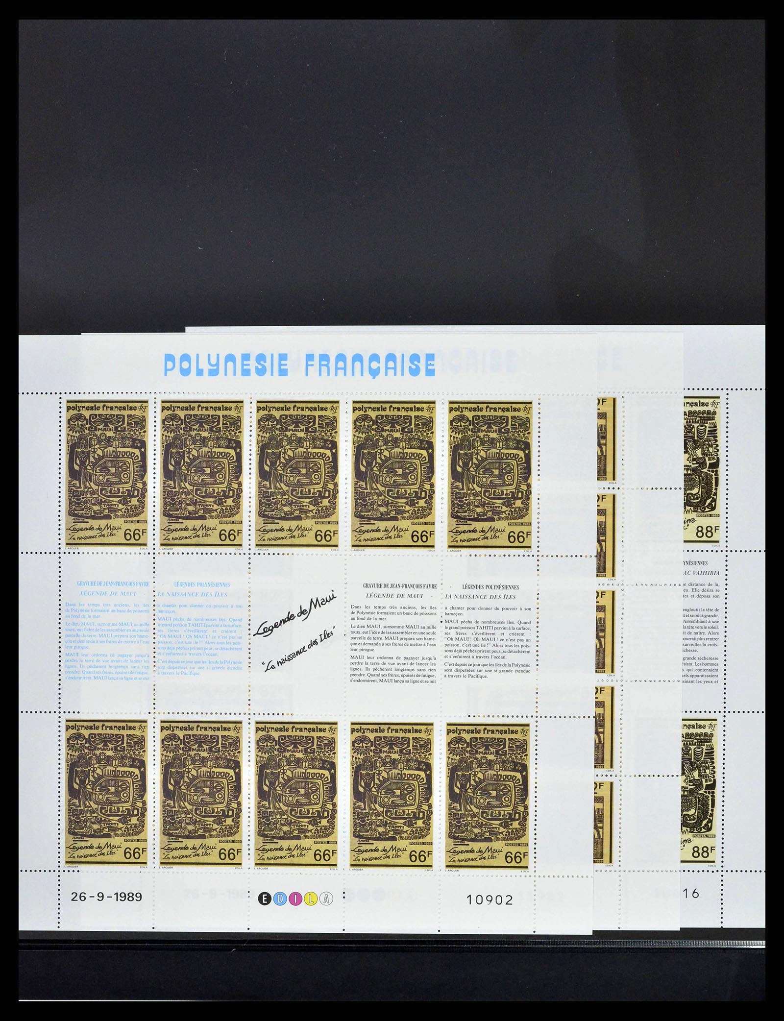 38848 0023 - Postzegelverzameling 38848 Frans Polynesië 1976-1995.