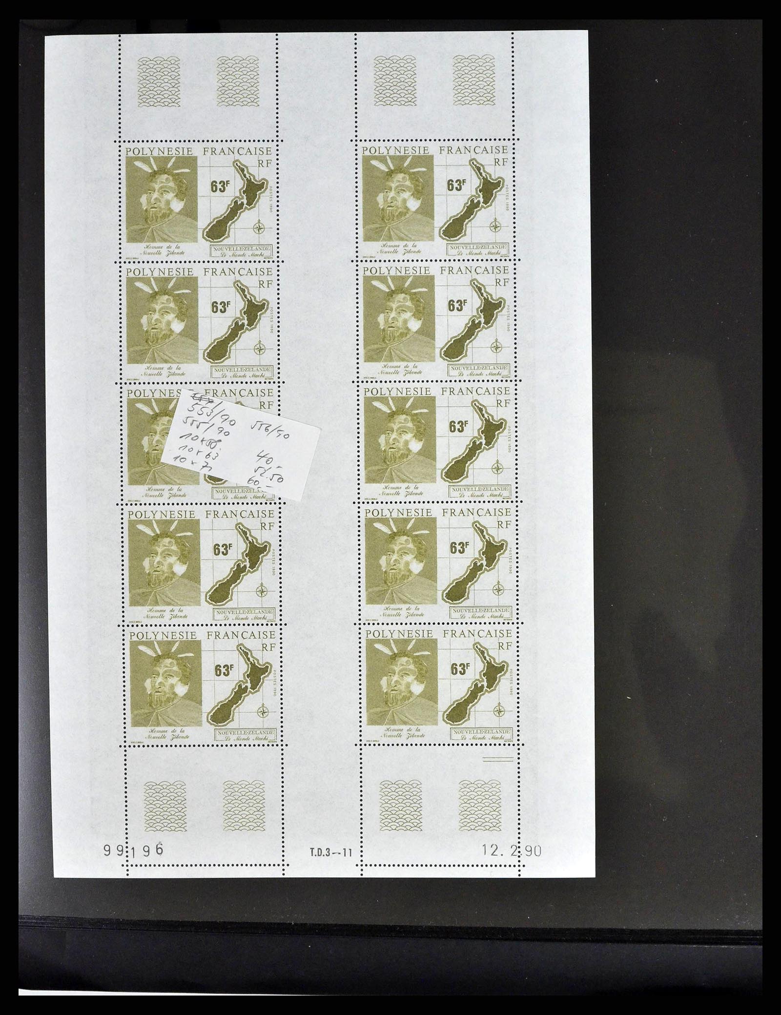 38848 0026 - Postzegelverzameling 38848 Frans Polynesië 1976-1995.