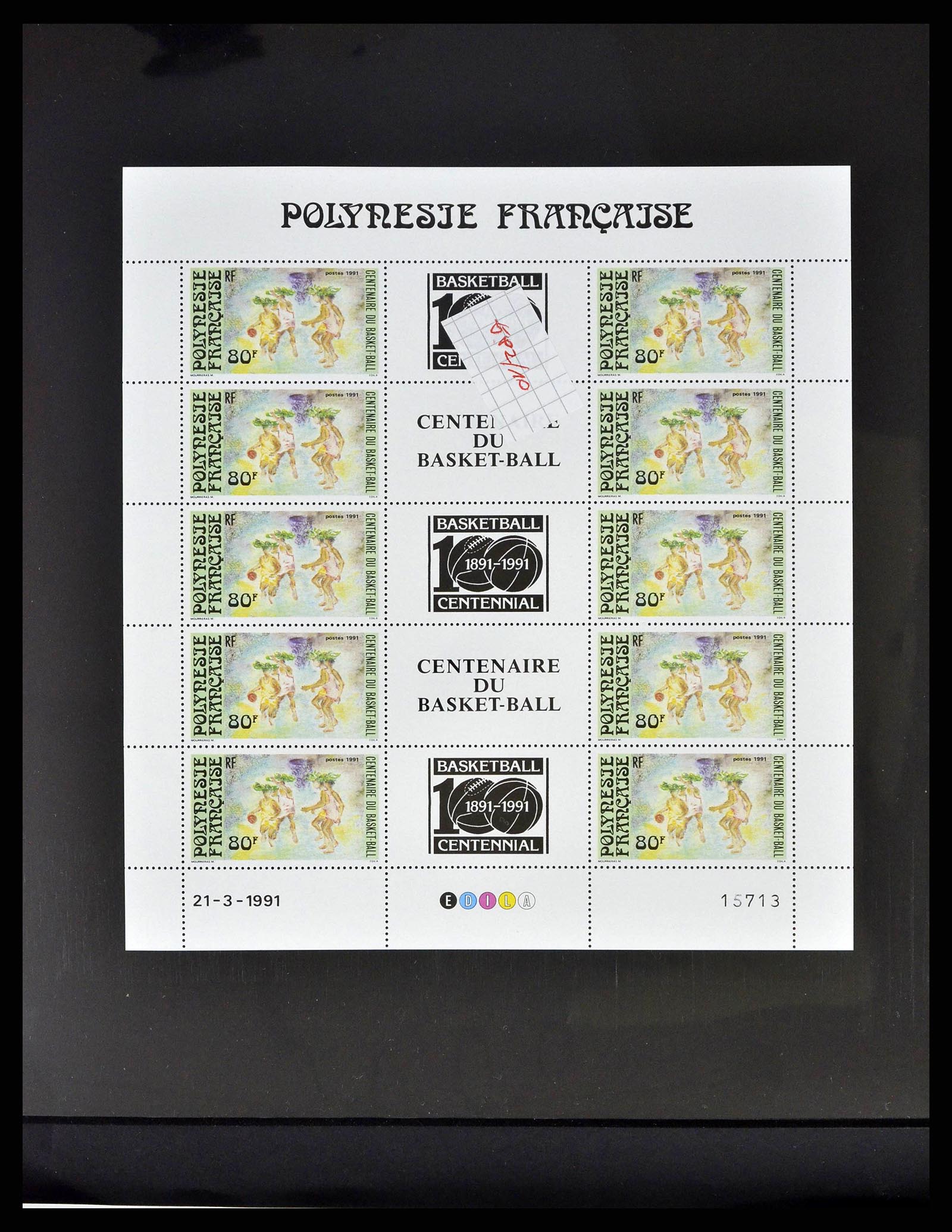 38848 0038 - Postzegelverzameling 38848 Frans Polynesië 1976-1995.