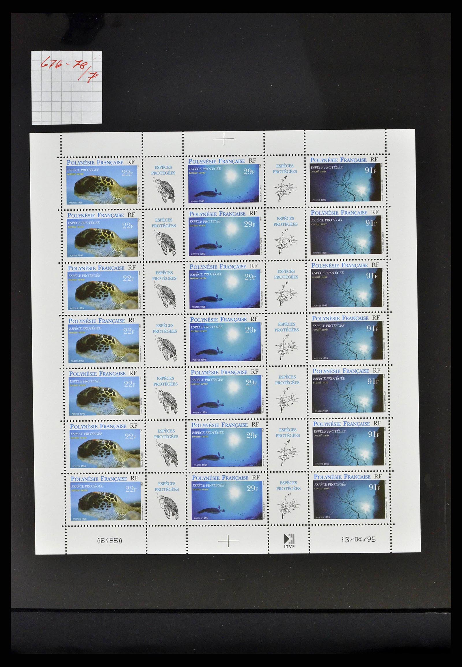 38848 0063 - Postzegelverzameling 38848 Frans Polynesië 1976-1995.