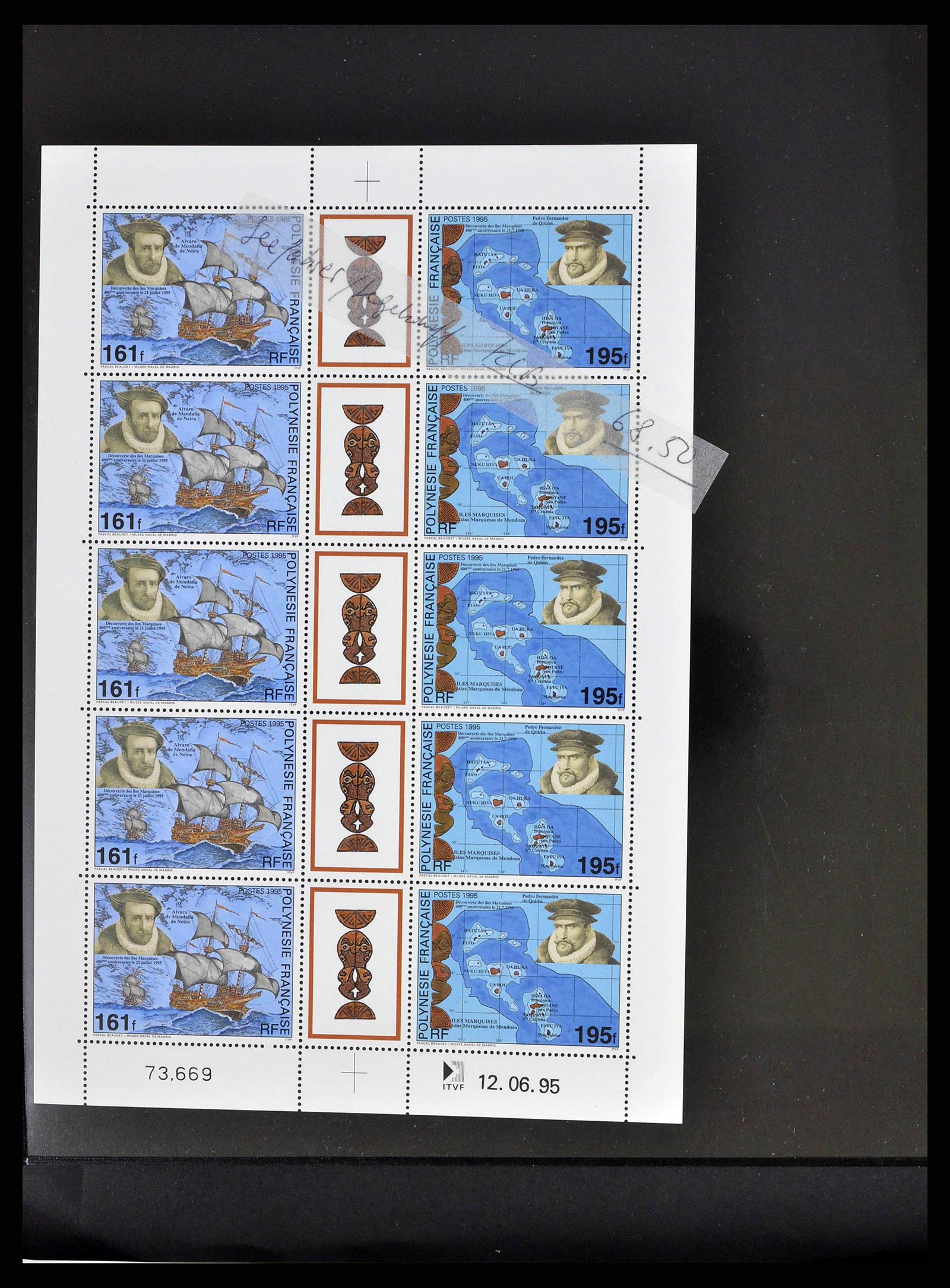 38848 0066 - Postzegelverzameling 38848 Frans Polynesië 1976-1995.