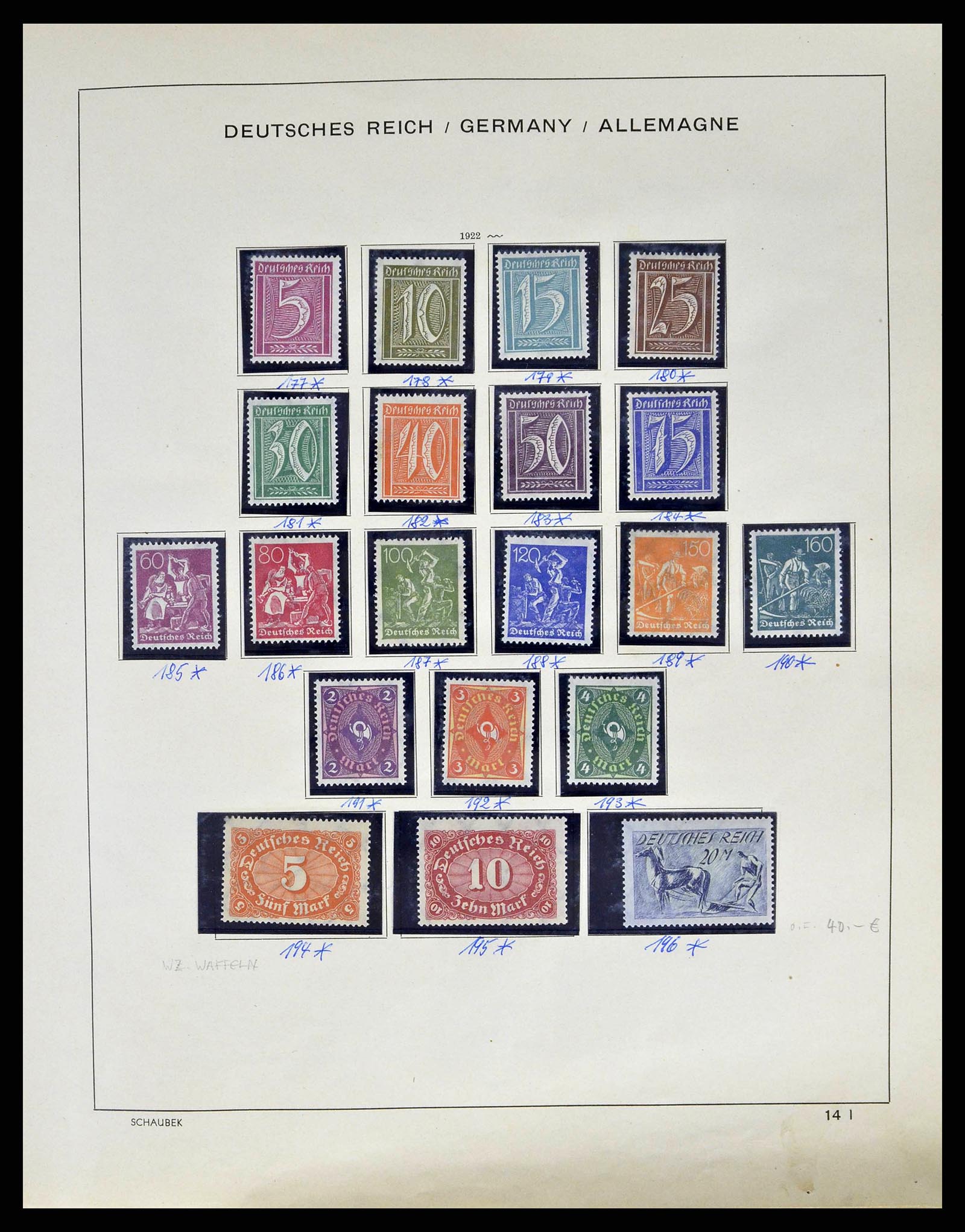 38852 0014 - Stamp collection 38852 German Reich 1872-1945.