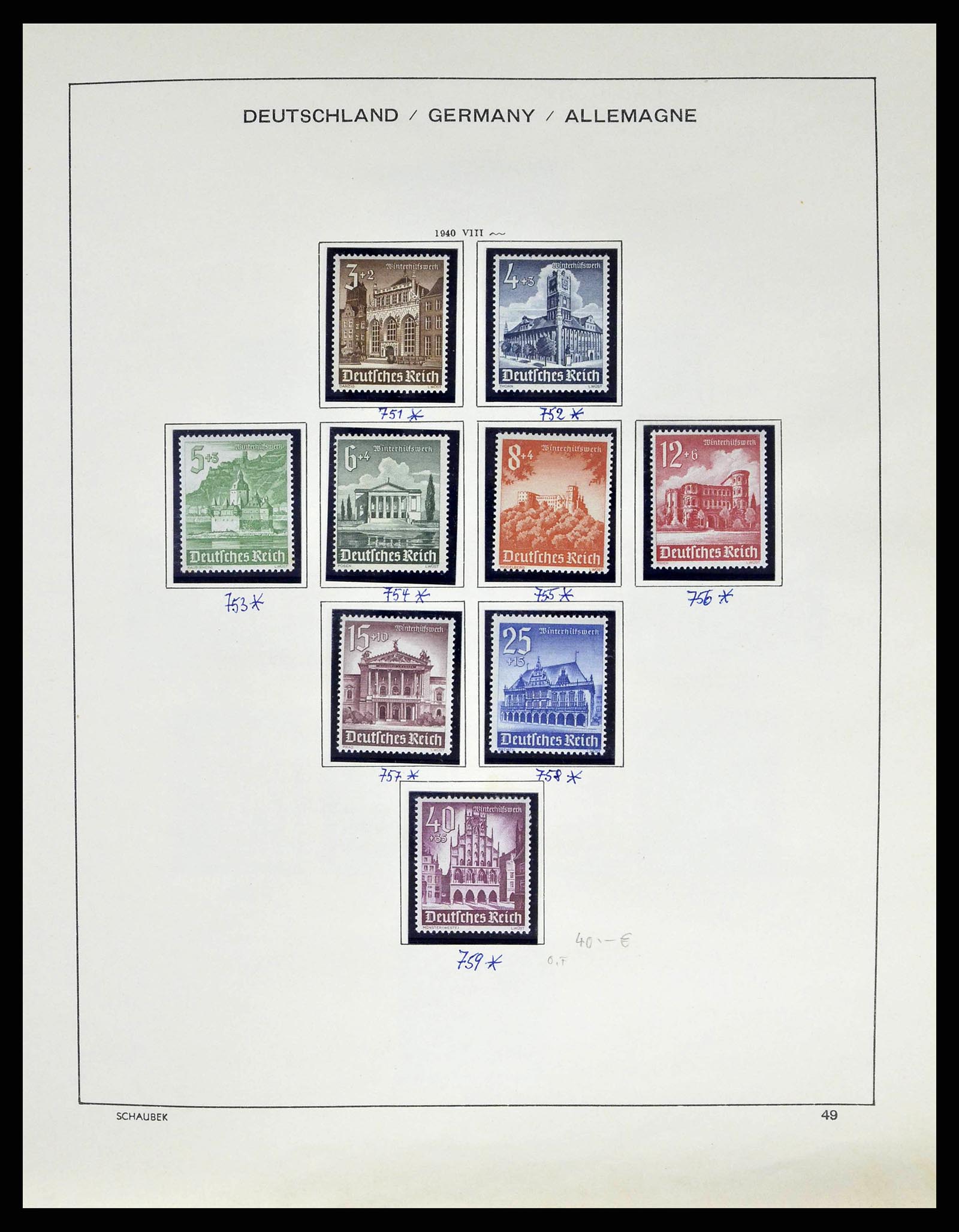 38852 0052 - Stamp collection 38852 German Reich 1872-1945.