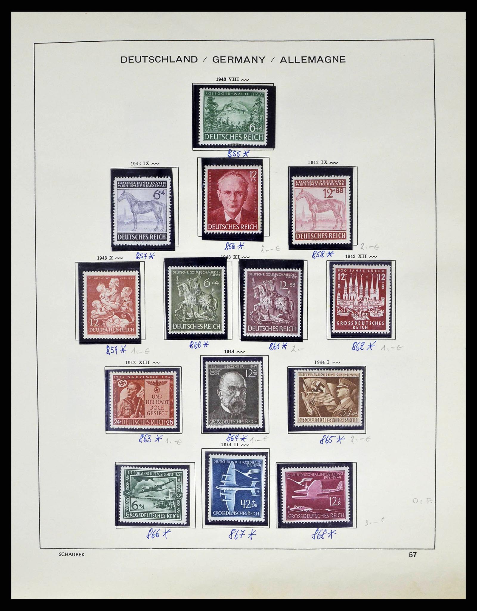 38852 0060 - Stamp collection 38852 German Reich 1872-1945.
