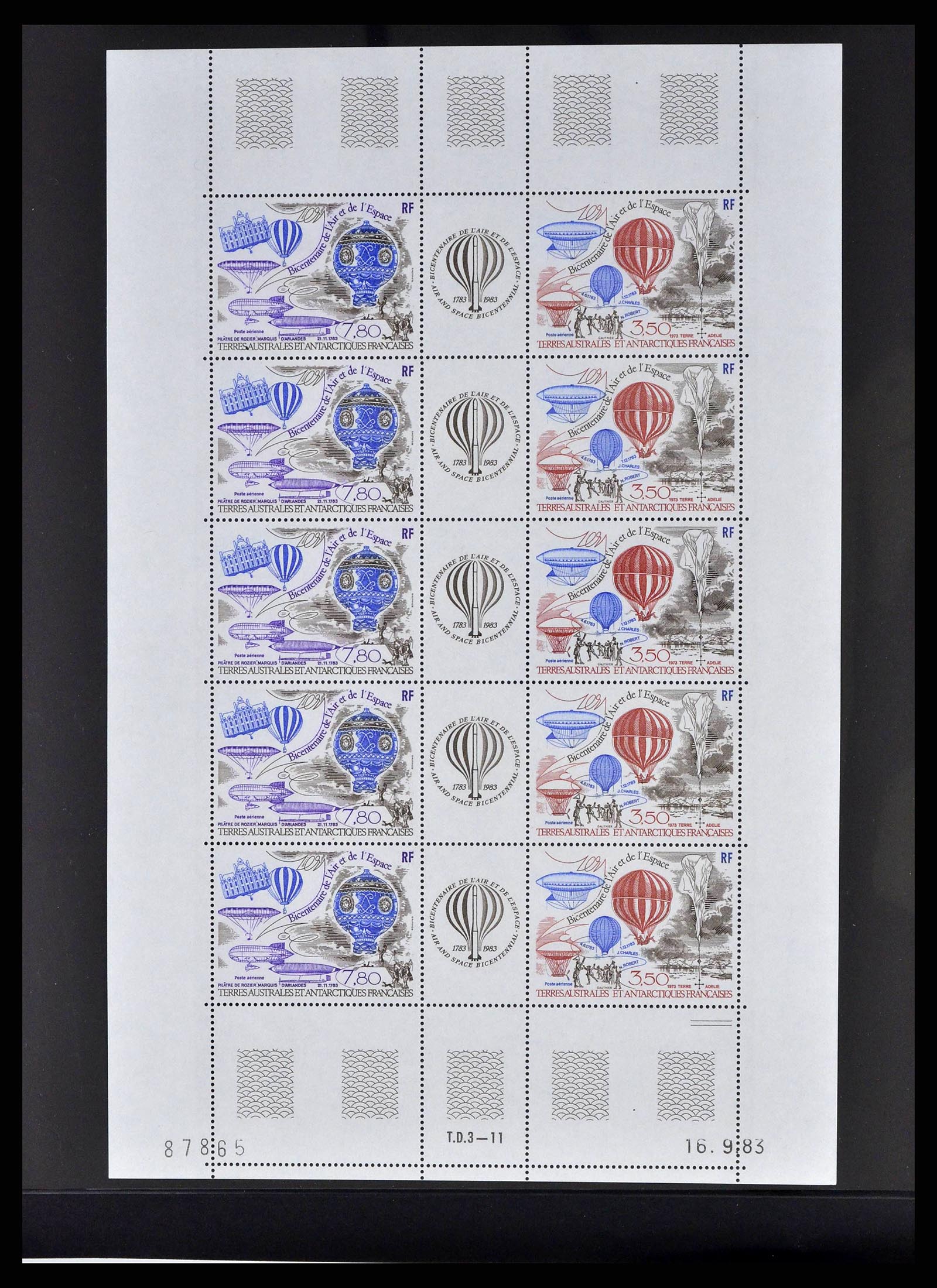 38854 0010 - Postzegelverzameling 38854 Frans Antarctica 1981-1995.