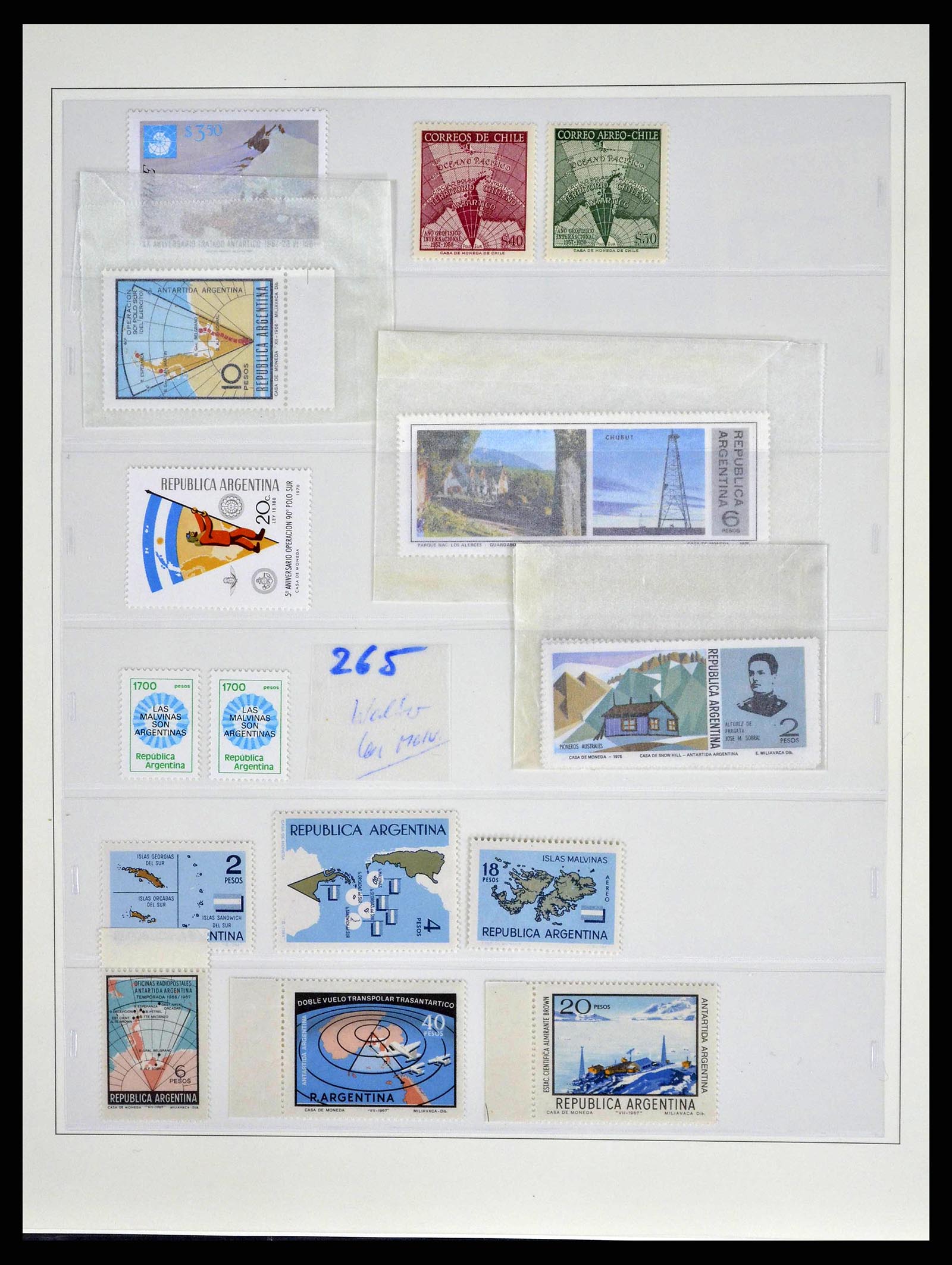 38854 0042 - Postzegelverzameling 38854 Frans Antarctica 1981-1995.