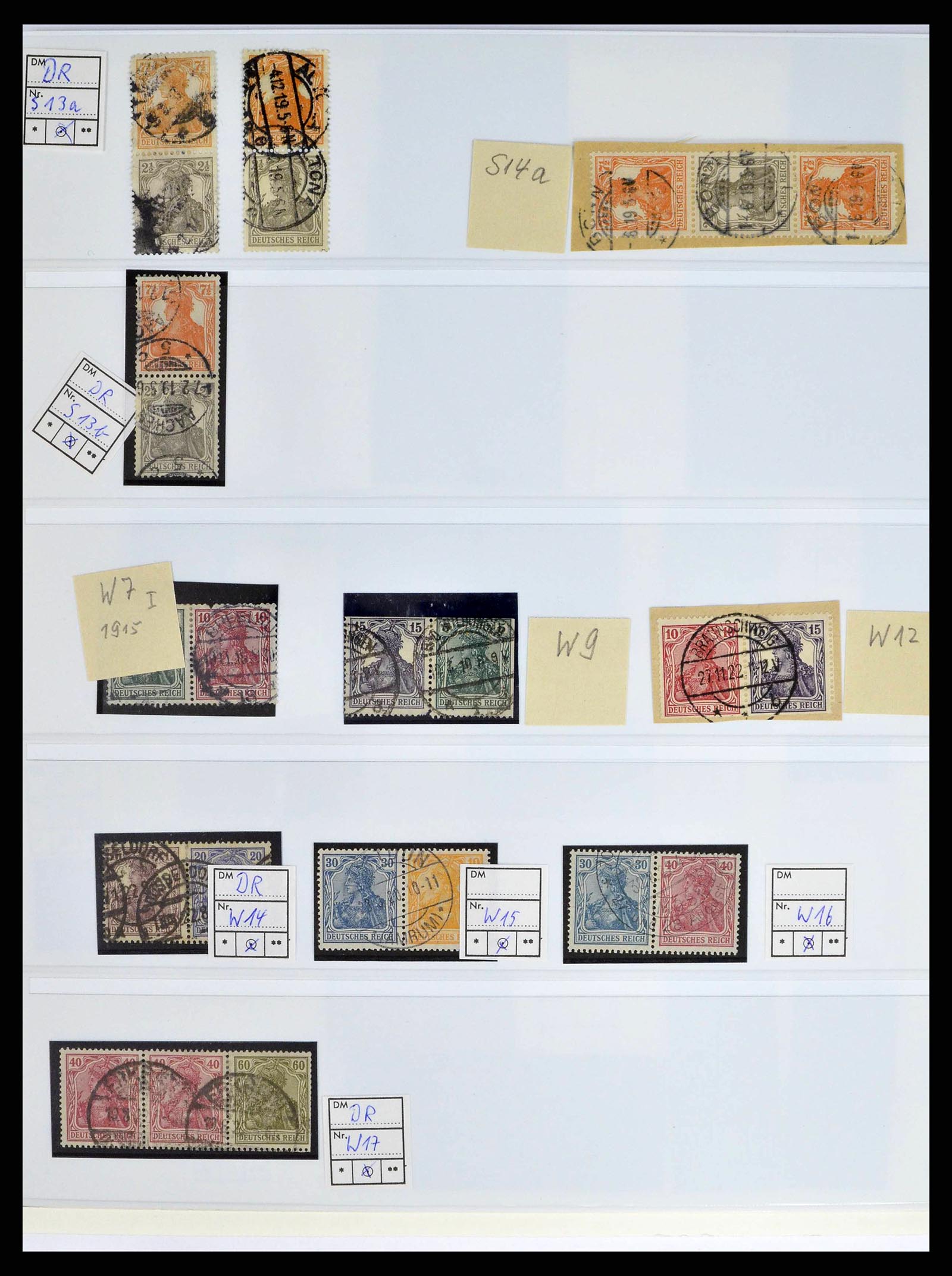 38857 0002 - Stamp collection 38857 German Reich combinations 1913-1941.